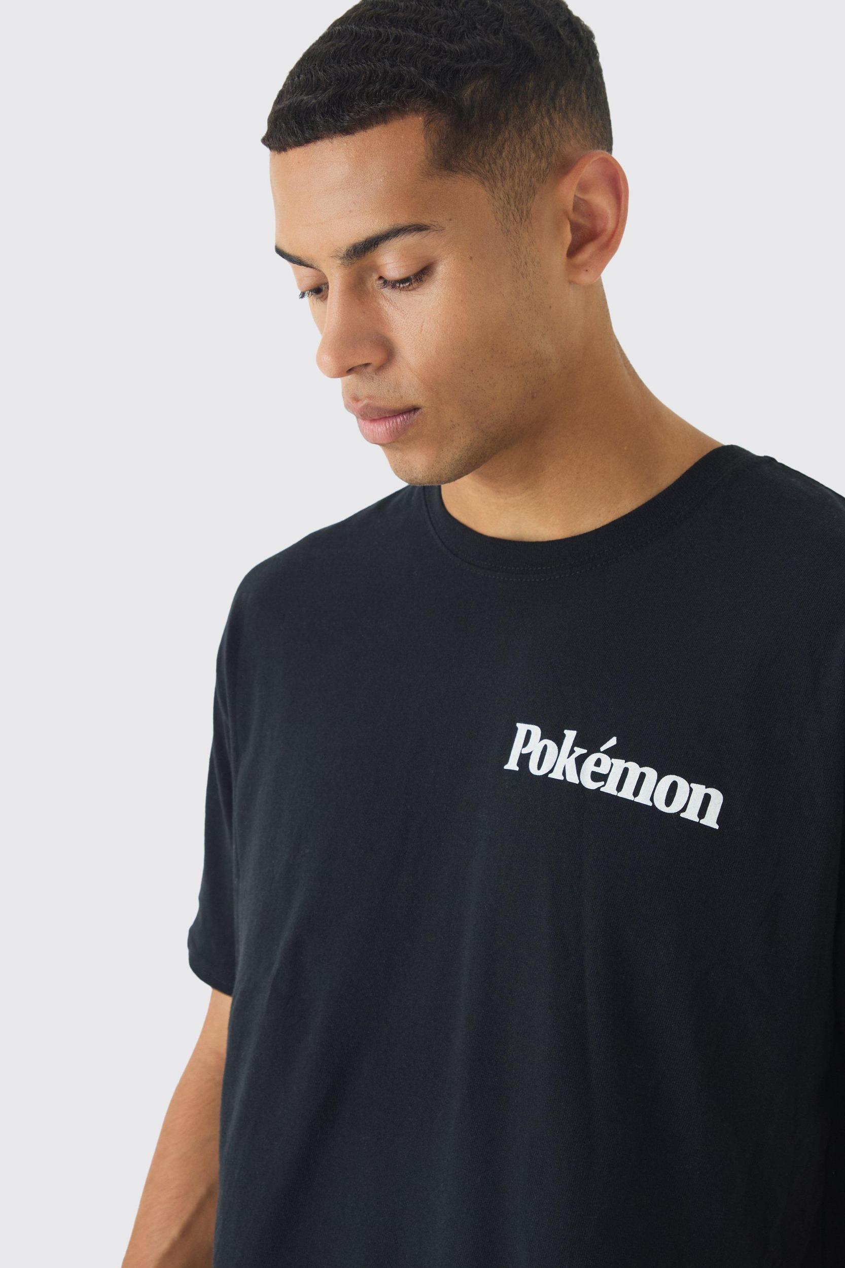Oversized Pokemon Scenic License Print T-shirt | boohooMAN USA Product Image