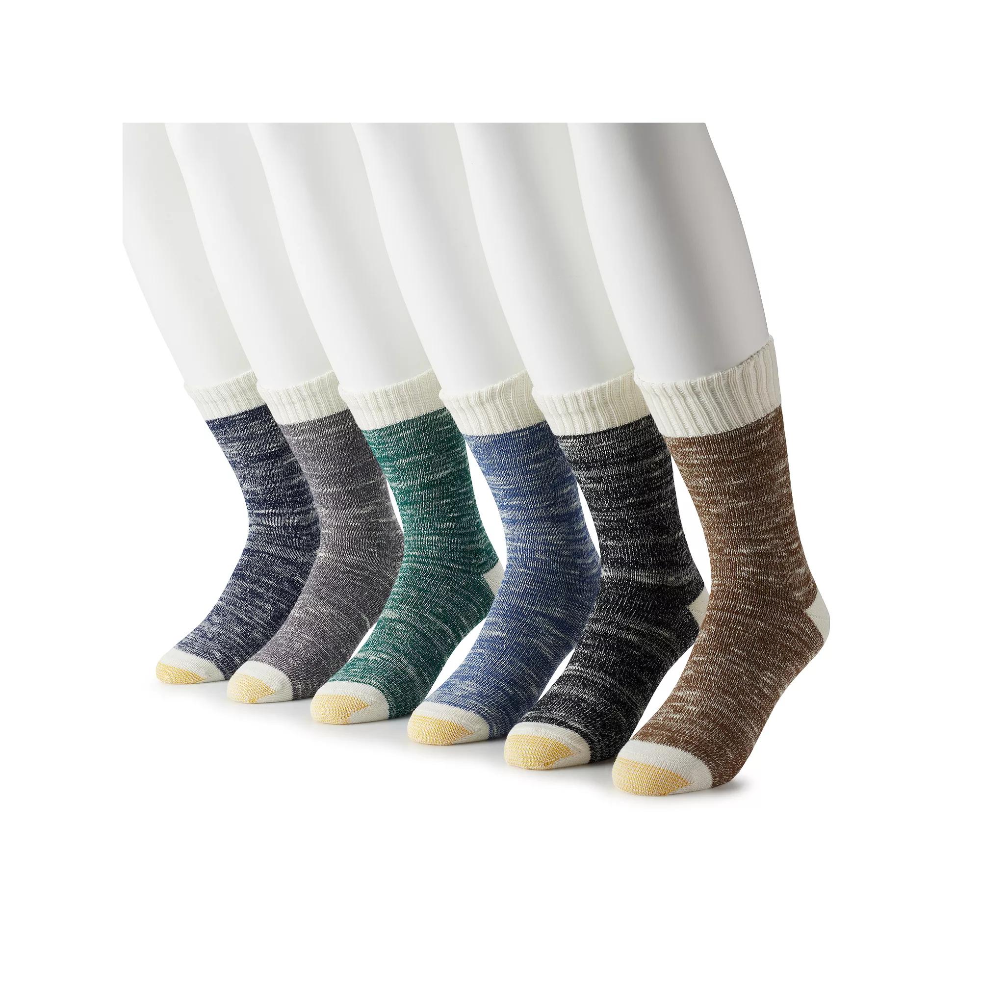 Men's GOLDTOE® 6-pack Hudson Crew Socks,  Product Image