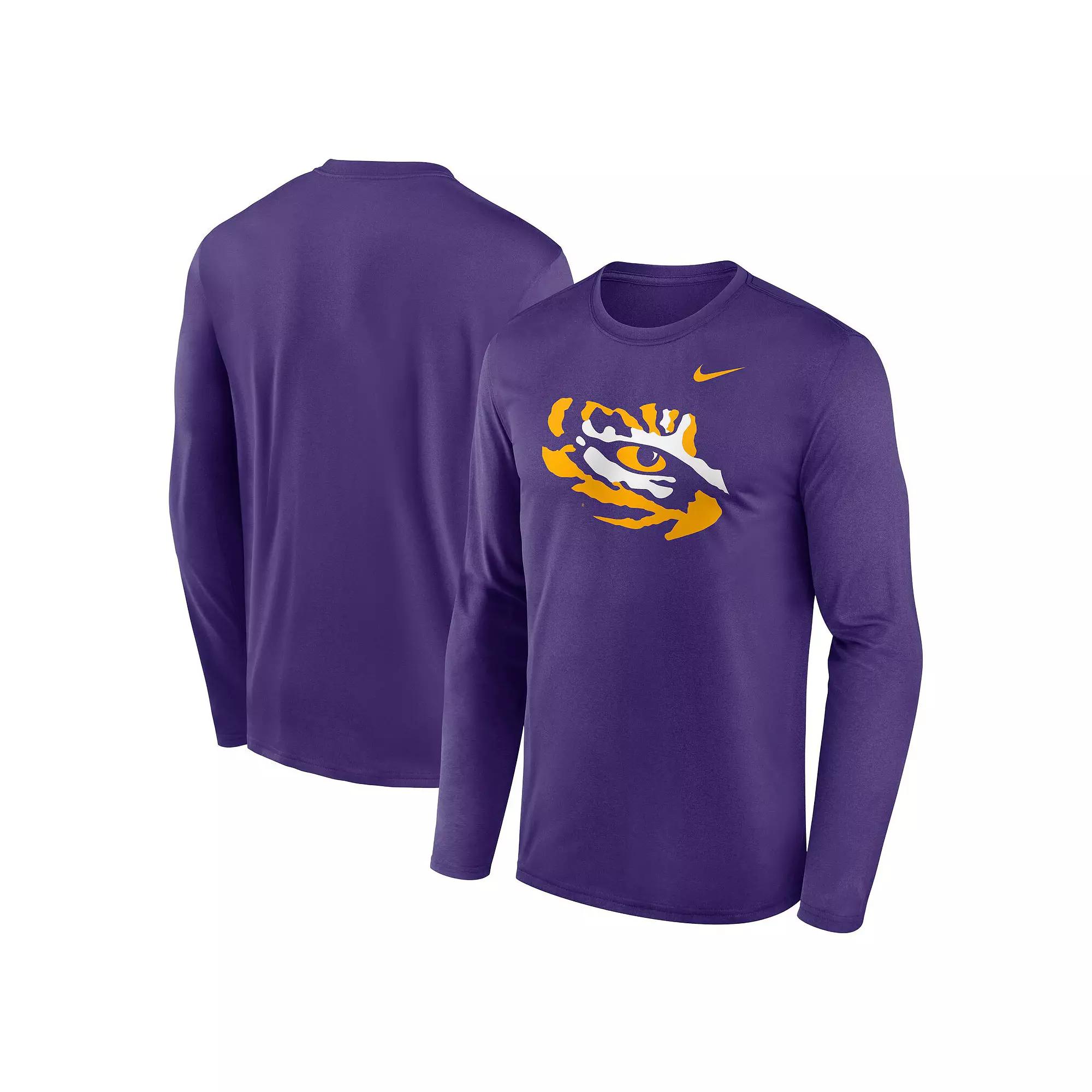 Men's Nike Purple LSU Tigers Primetime Alternate Logo Legend Long Sleeve T-Shirt,  Product Image
