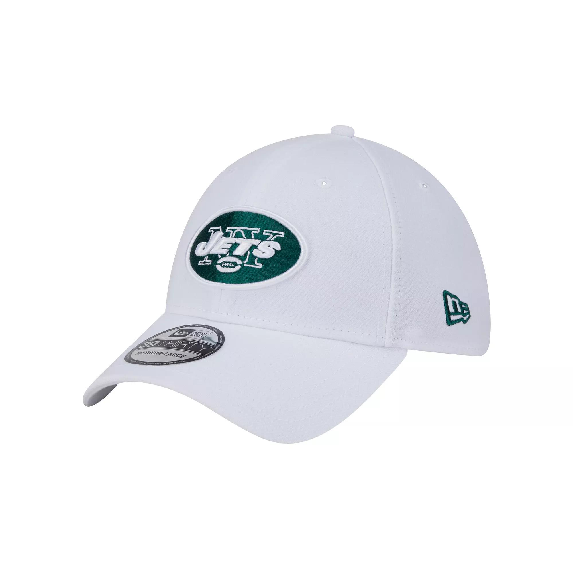 Men's New Era White New York Jets Throwback 39THIRTY Flex Hat, Size: Large/XL Product Image