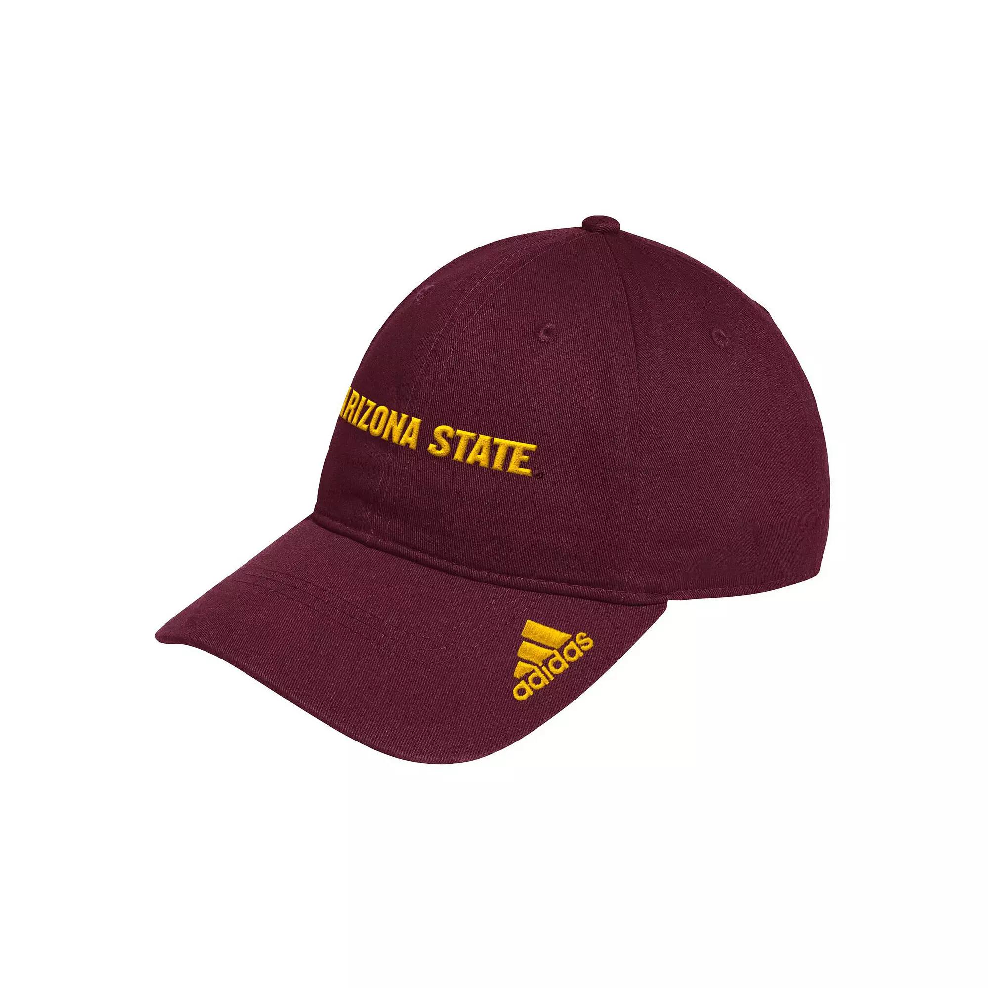 Men's adidas Maroon Arizona State Sun Devils Locker Room Wordmark Slouch Adjustable Hat, Red Product Image