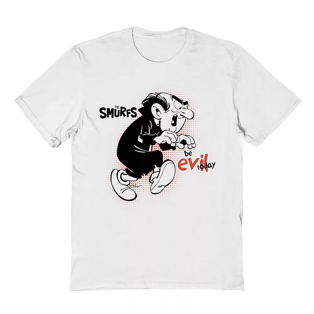 Men's Smurfs Be Evil Today Graphic Tee, Size: XXL, White Product Image