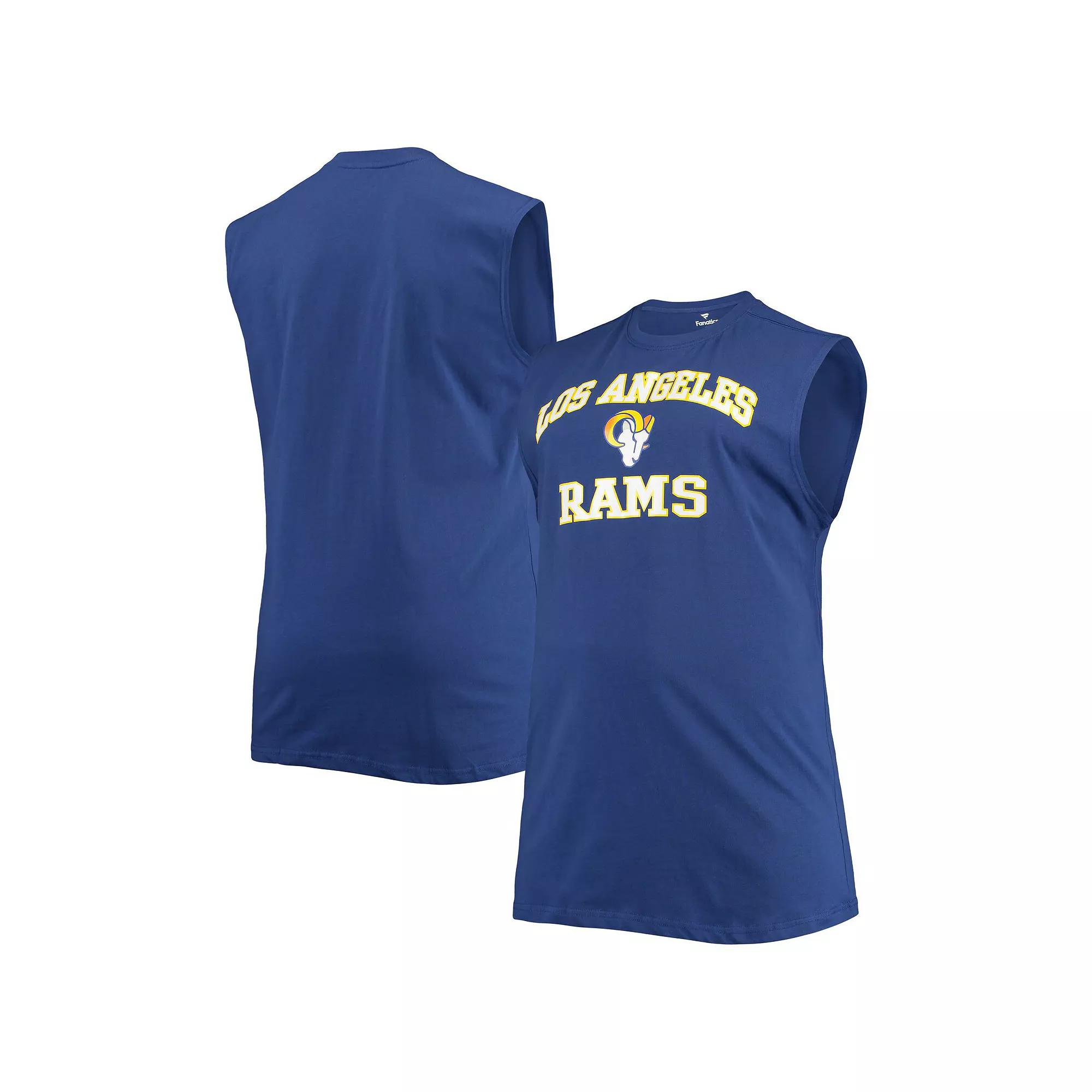 Men's Royal Los Angeles Rams Big & Tall Muscle Tank Top, Size: 3XB, Blue Product Image