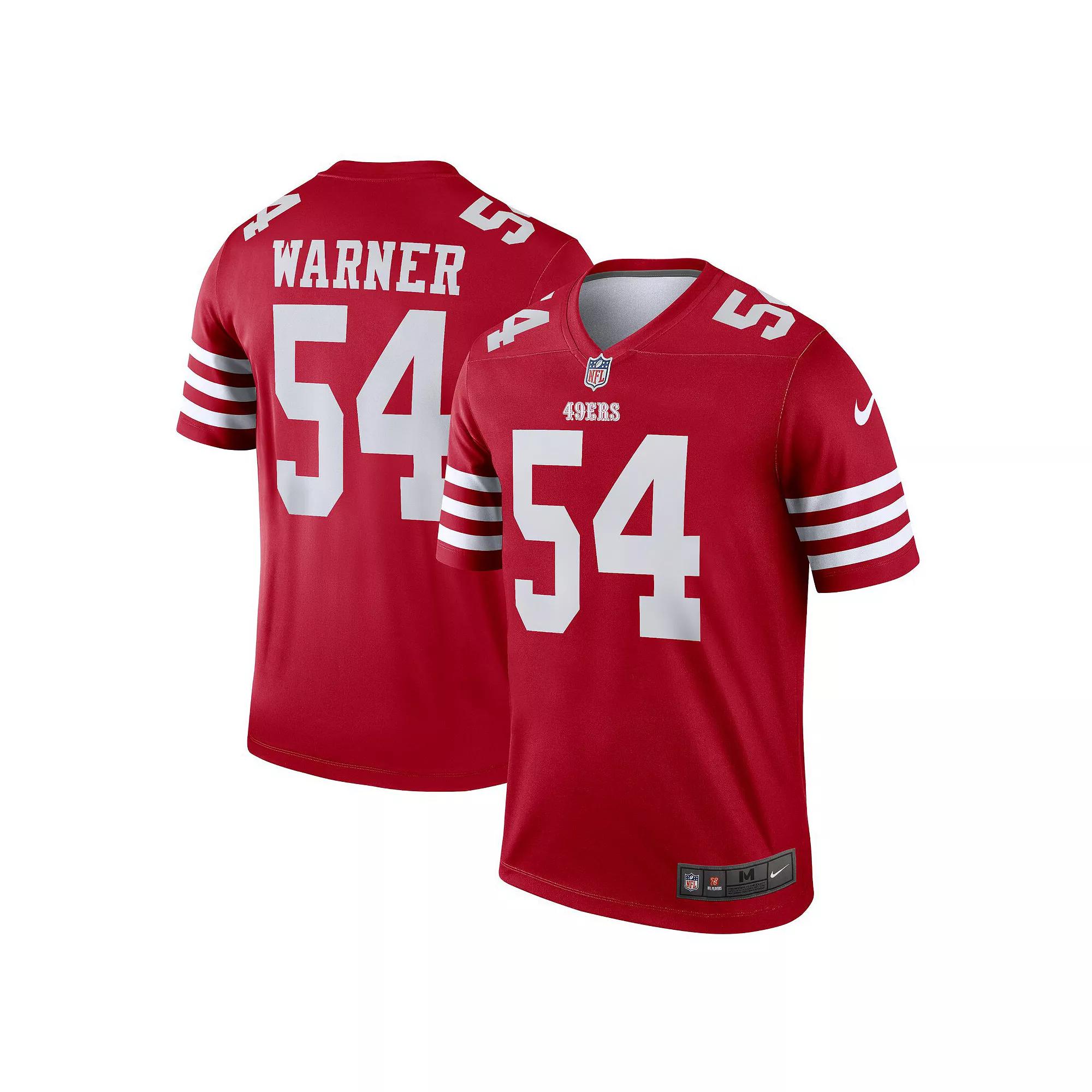 Men's Nike Fred Warner Scarlet San Francisco 49ers Team Legend Player Performance Top,  Product Image