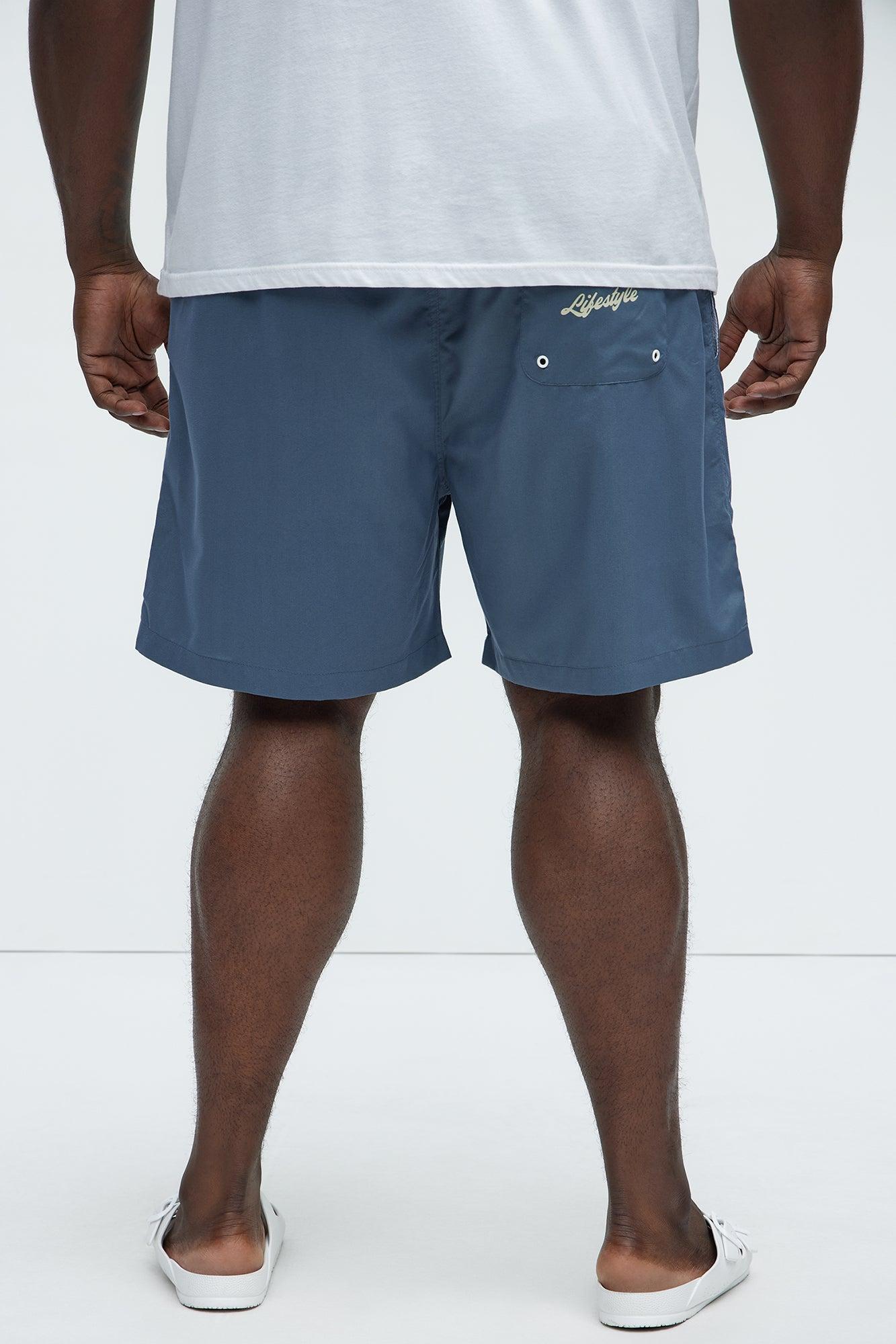 Authentic Lifestyle Swim Mid Trunk - Grey Product Image