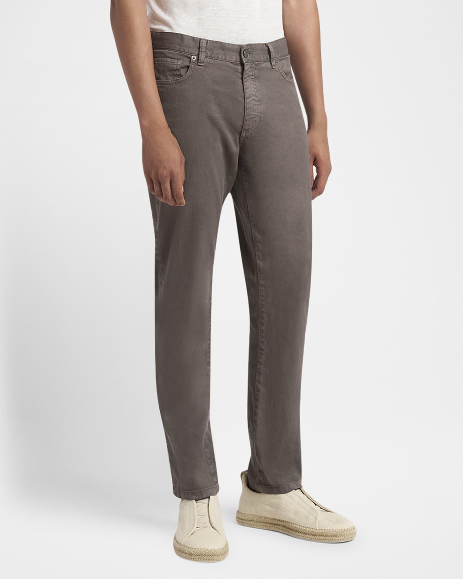Men's Comfort Linen and Cotton Five-Pocket Pants Product Image