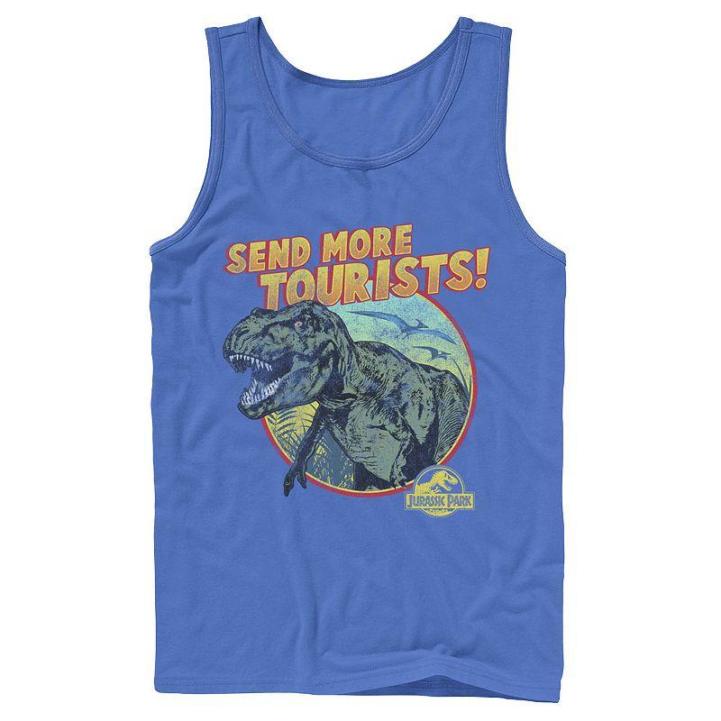 Men's Jurassic Park T-Rex Send More Tourists Tank Top,  Product Image