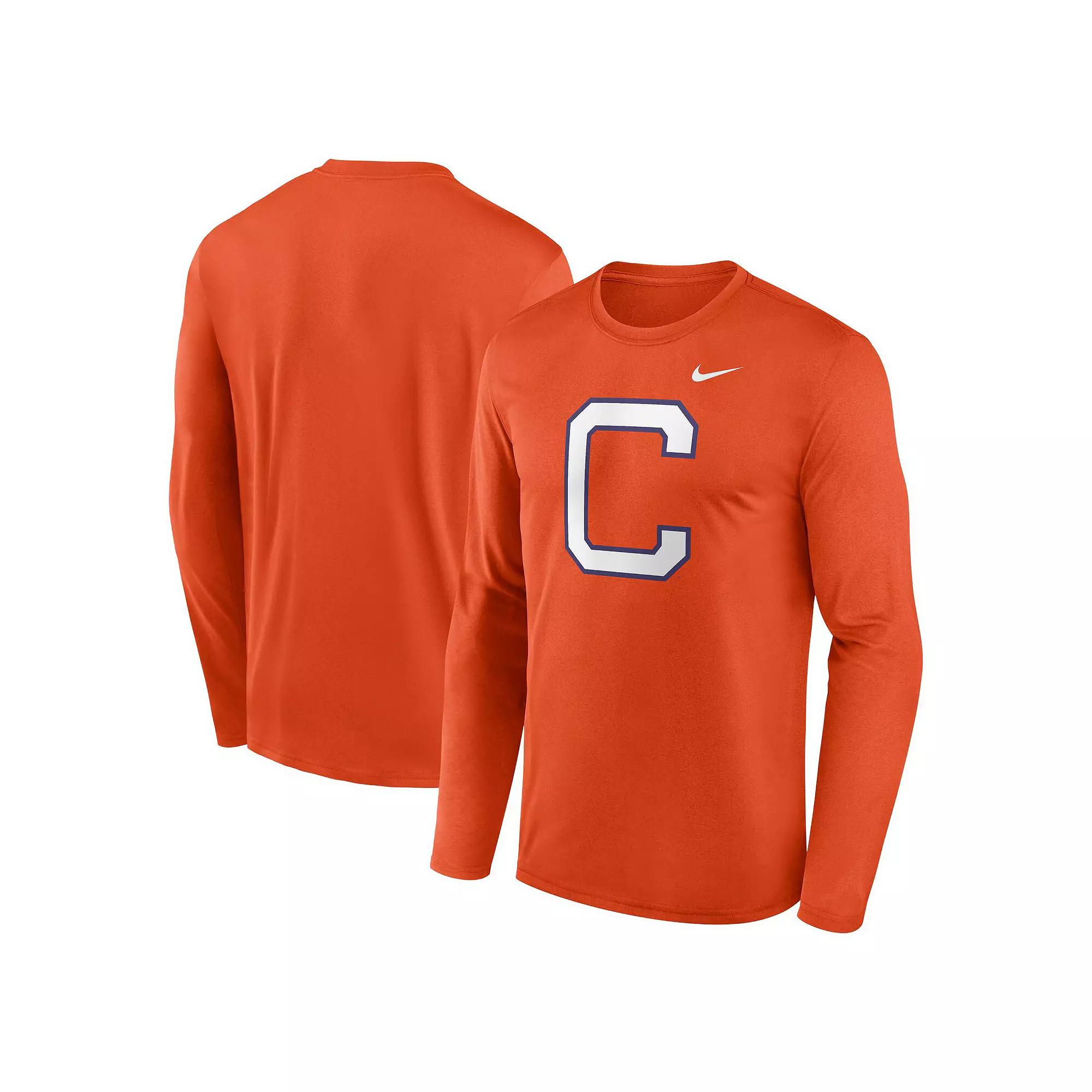 Men's Nike Orange Clemson Tigers Primetime Alternate Logo Legend Long Sleeve T-Shirt,  Product Image