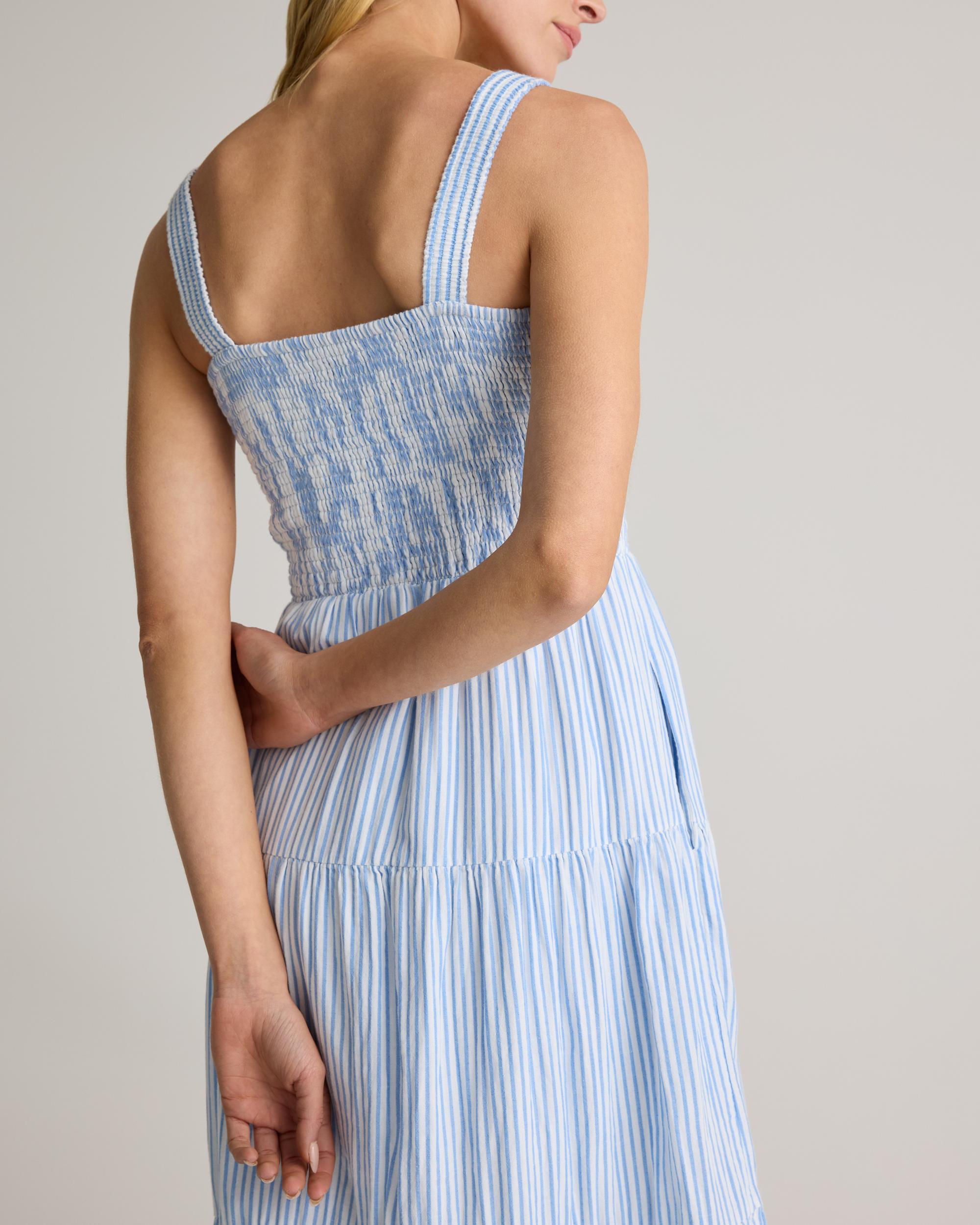 Quince | Women's Gauze Smocked Sleeveless Maxi Dress Organic Cotton Product Image