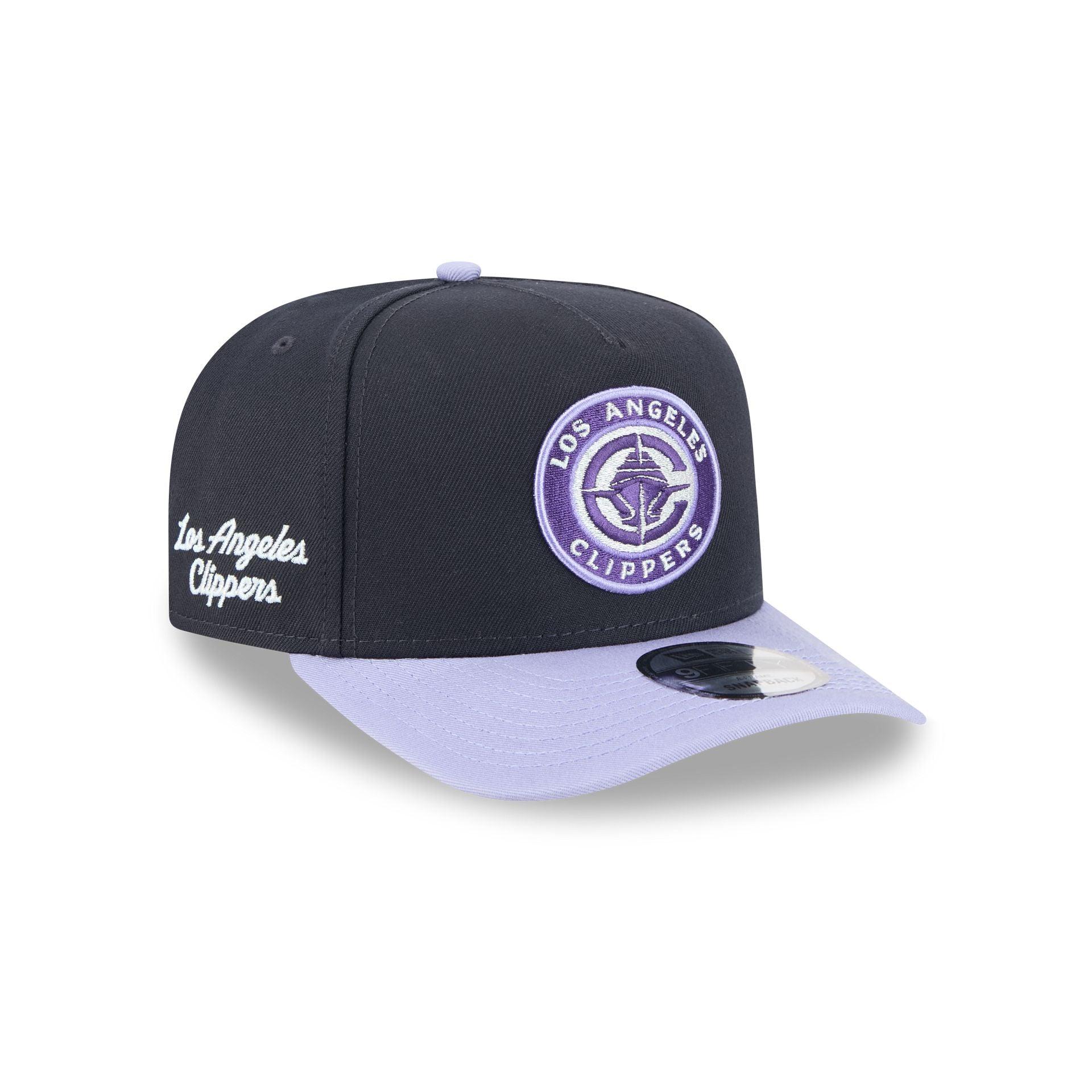 Los Angeles Clippers Navy Lavender 9FIFTY A-Frame Snapback Hat Male Product Image