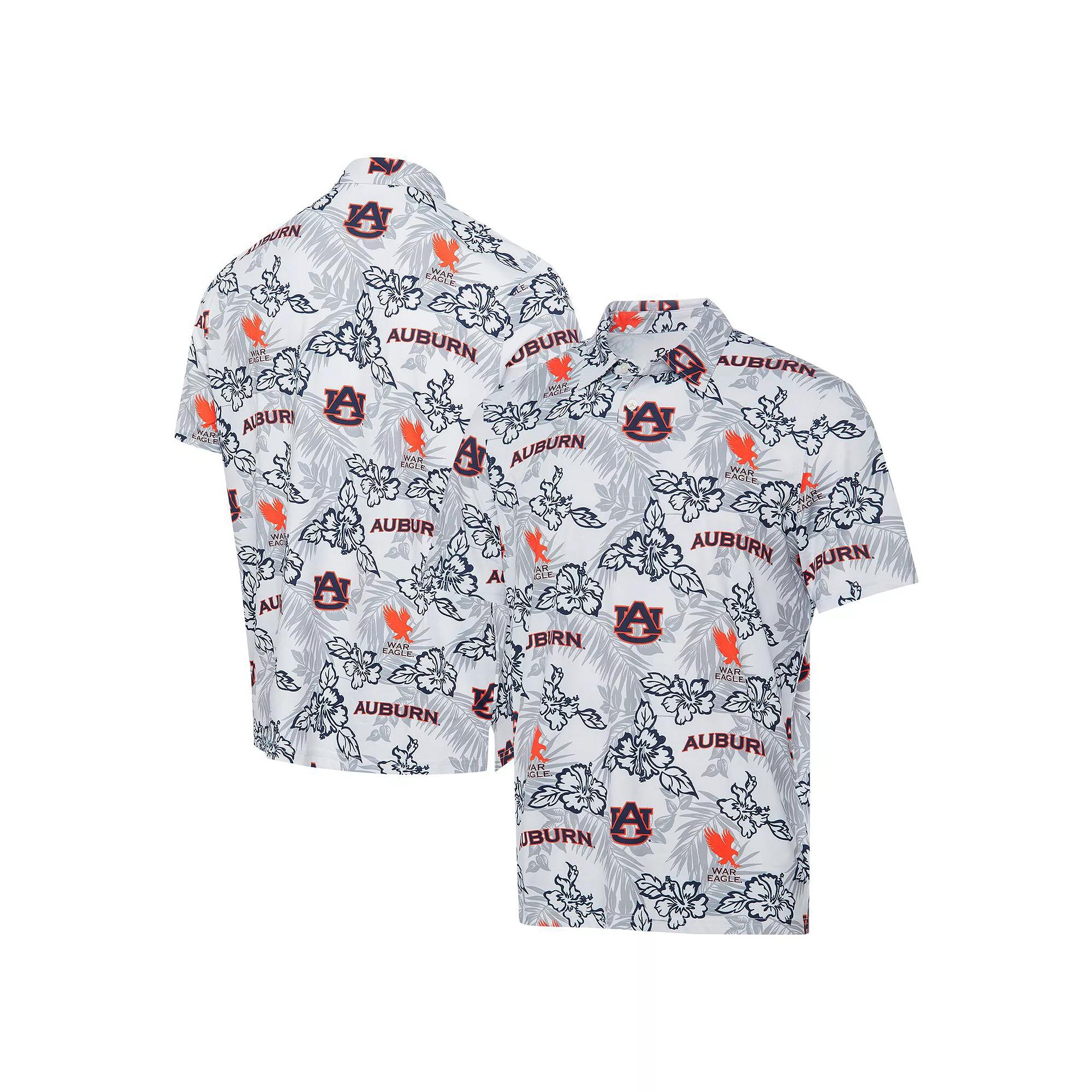 Men's Reyn Spooner White Auburn Tigers Performance Polo,  Product Image