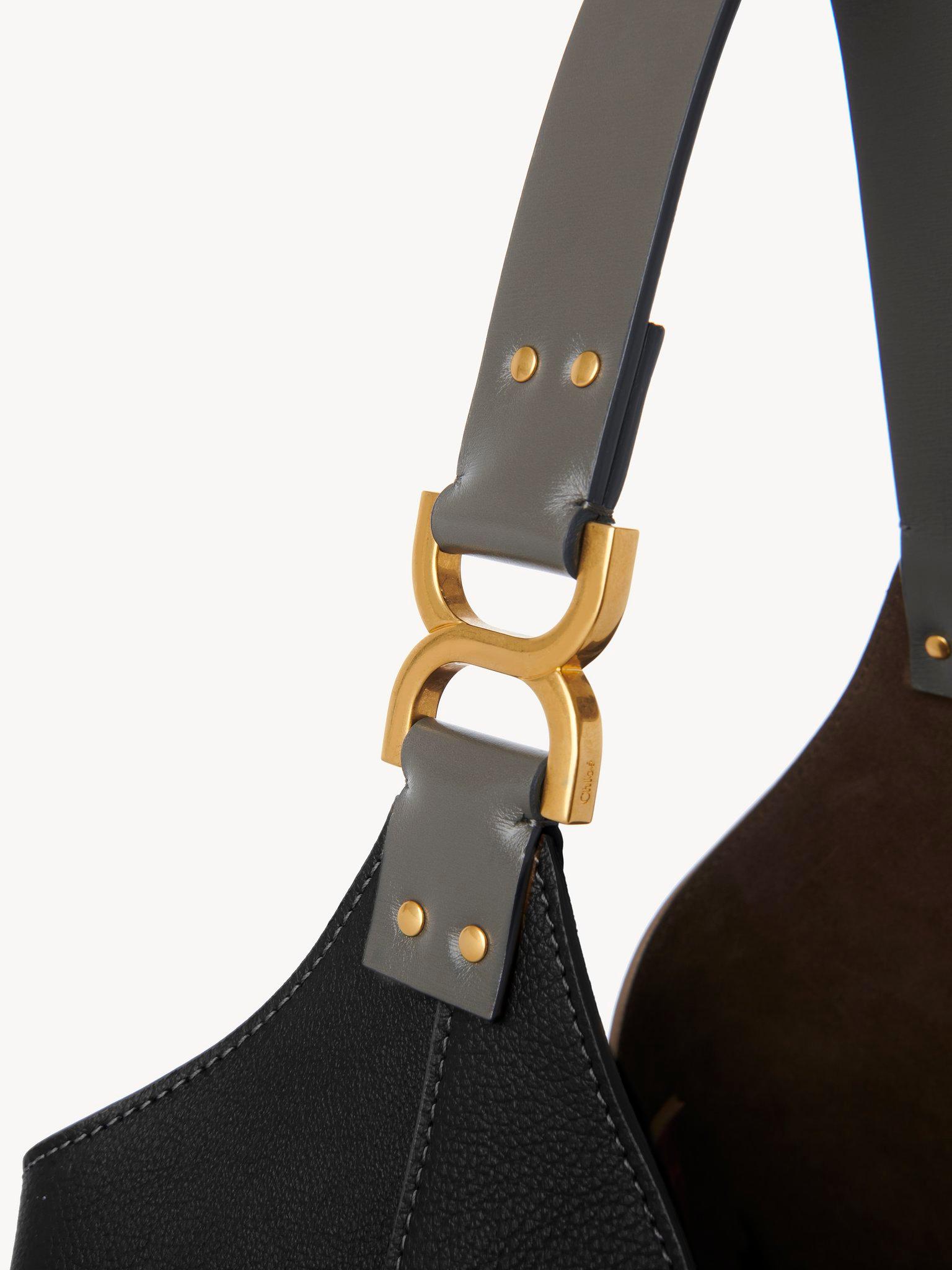 Marcie hobo bag in grained leather Product Image