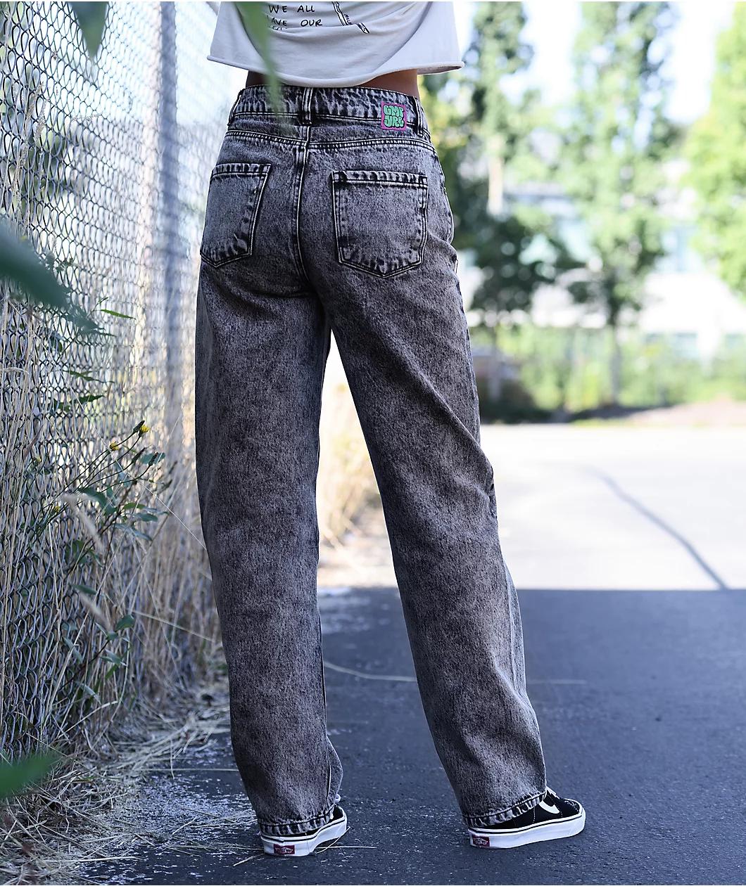 Empyre Tori Black Acid Wash Skate Jeans Product Image