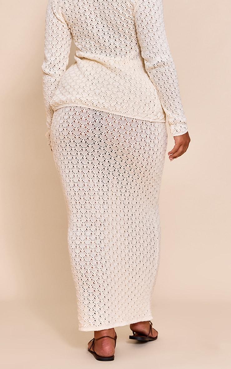 Shape Cream Crochet Maxi Skirt Product Image