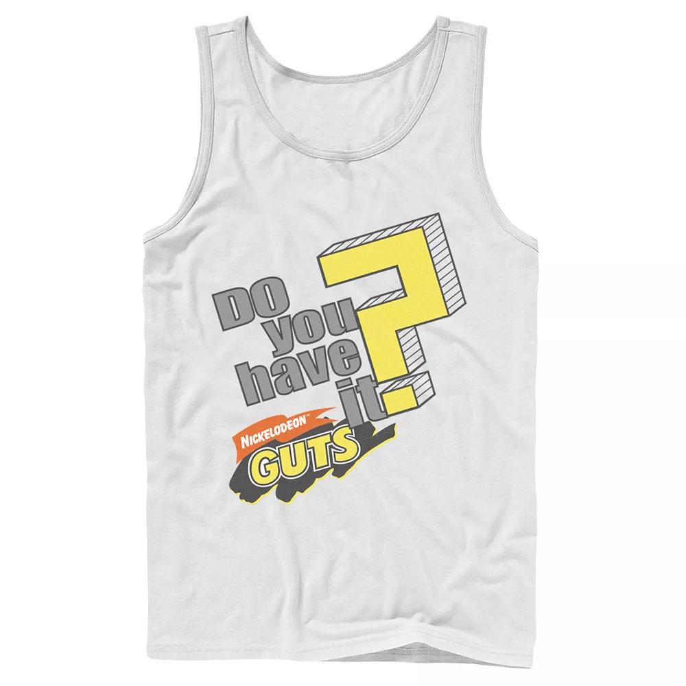 Men's Nickelodeon Guts Do You Have It Vintage Question Logo Graphic Tank Top,  Product Image
