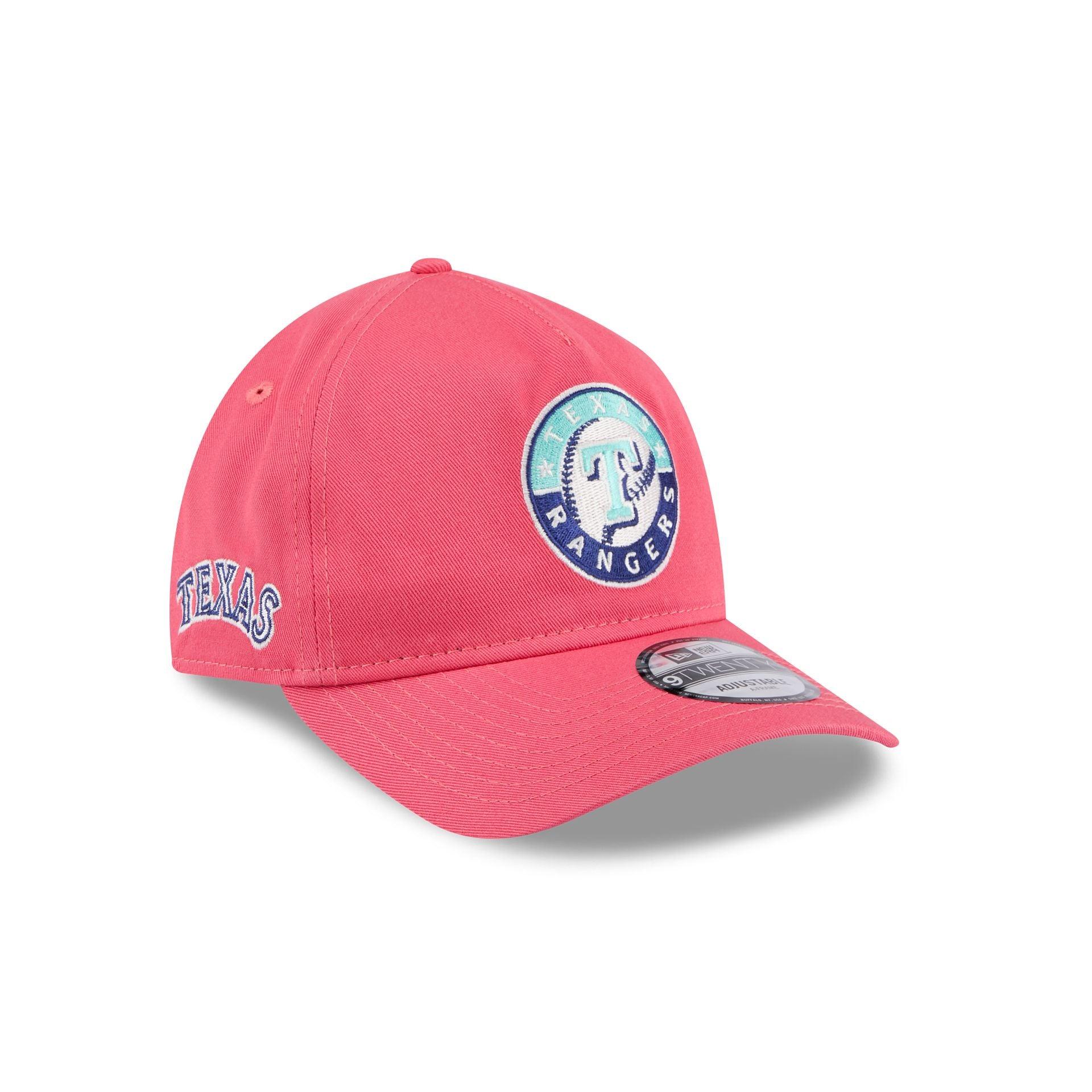 Texas Rangers Coral 9TWENTY A-Frame Adjustable Hat Male Product Image