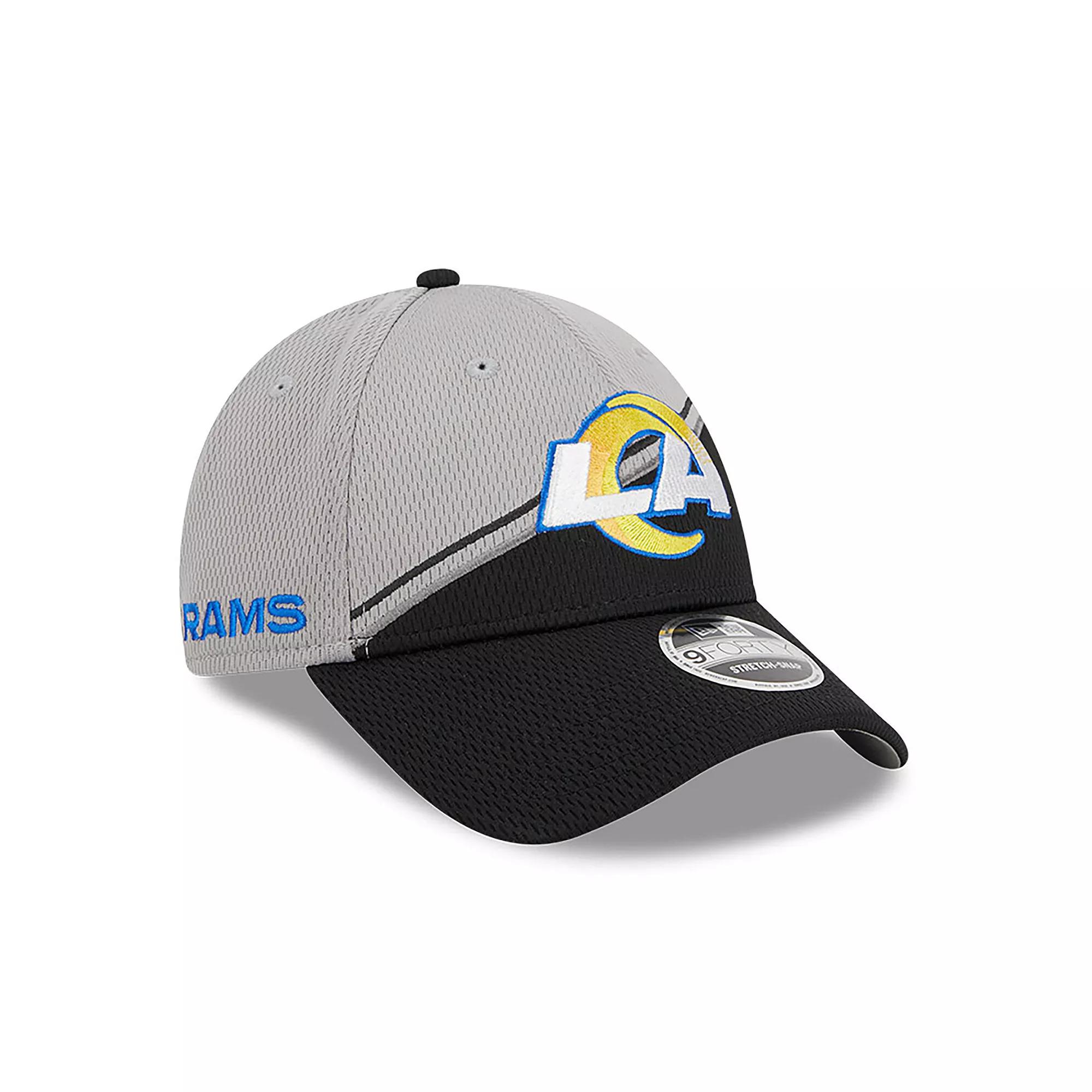 Men's New Era  Gray/Black Los Angeles Rams 2023 Sideline 9FORTY Adjustable Hat, Grey Product Image
