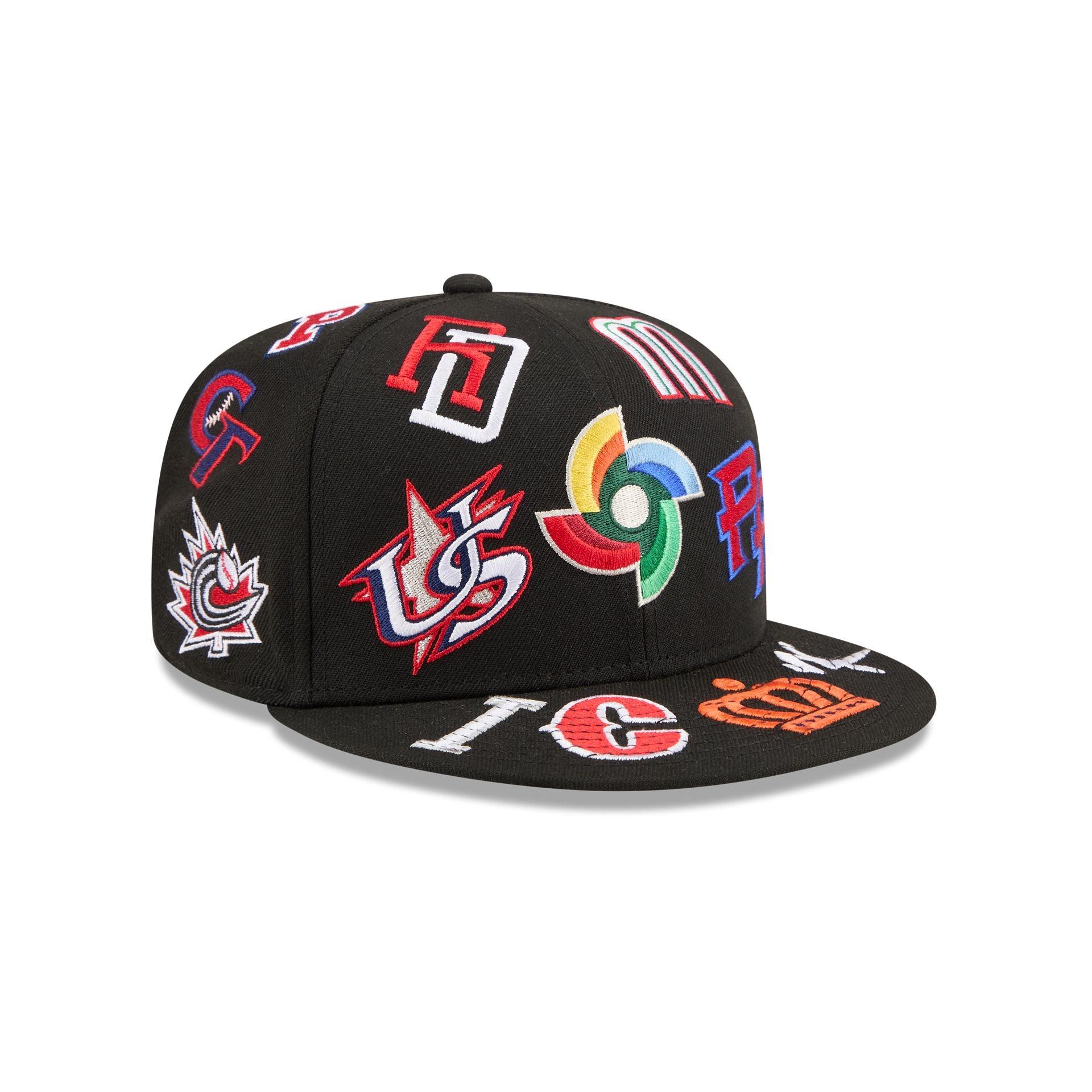 World Baseball Classic All Over Logo Black 59FIFTY Fitted Hat Male Product Image