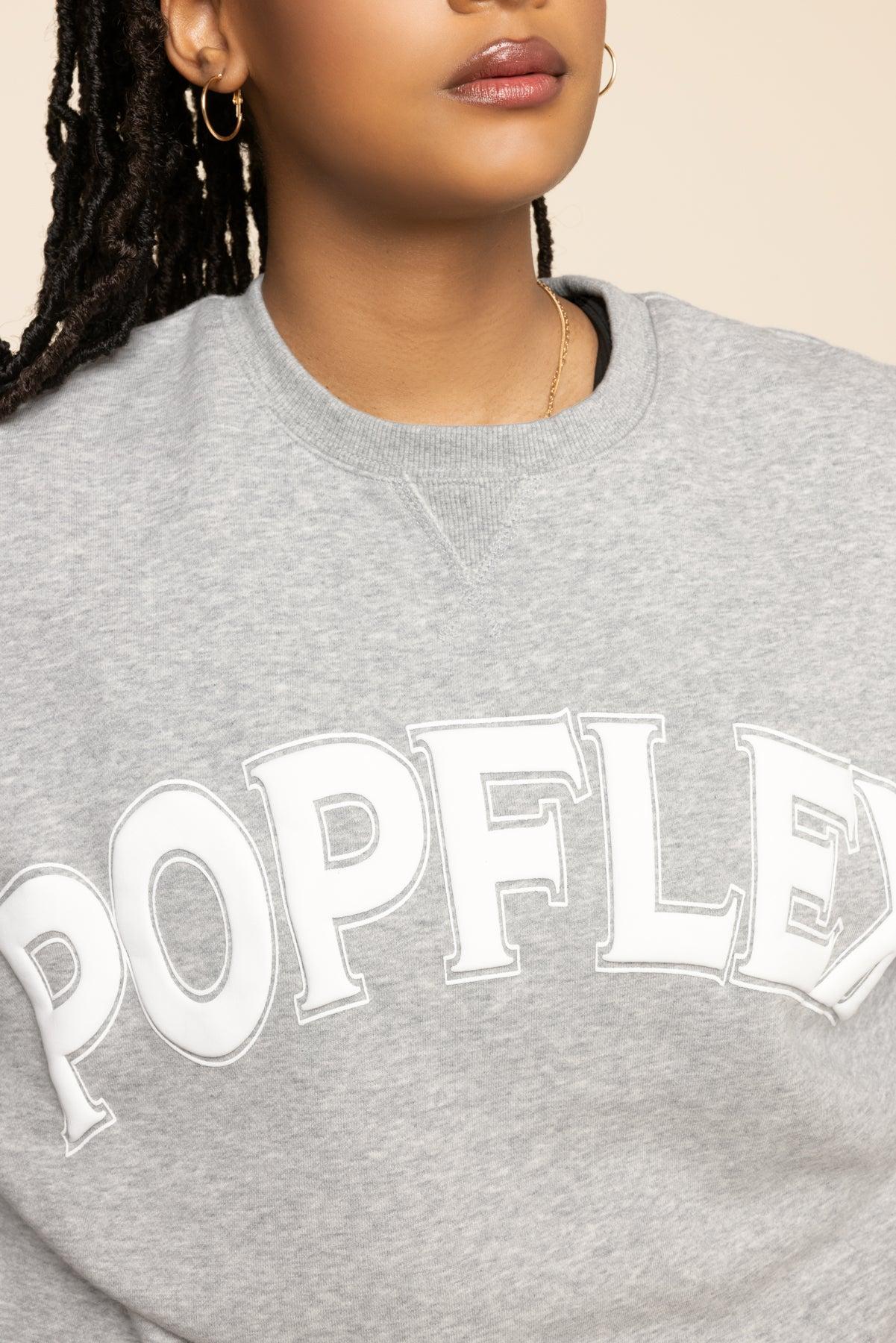 POPFLEX® Cloud Crewneck Sweater - Heather Grey Product Image