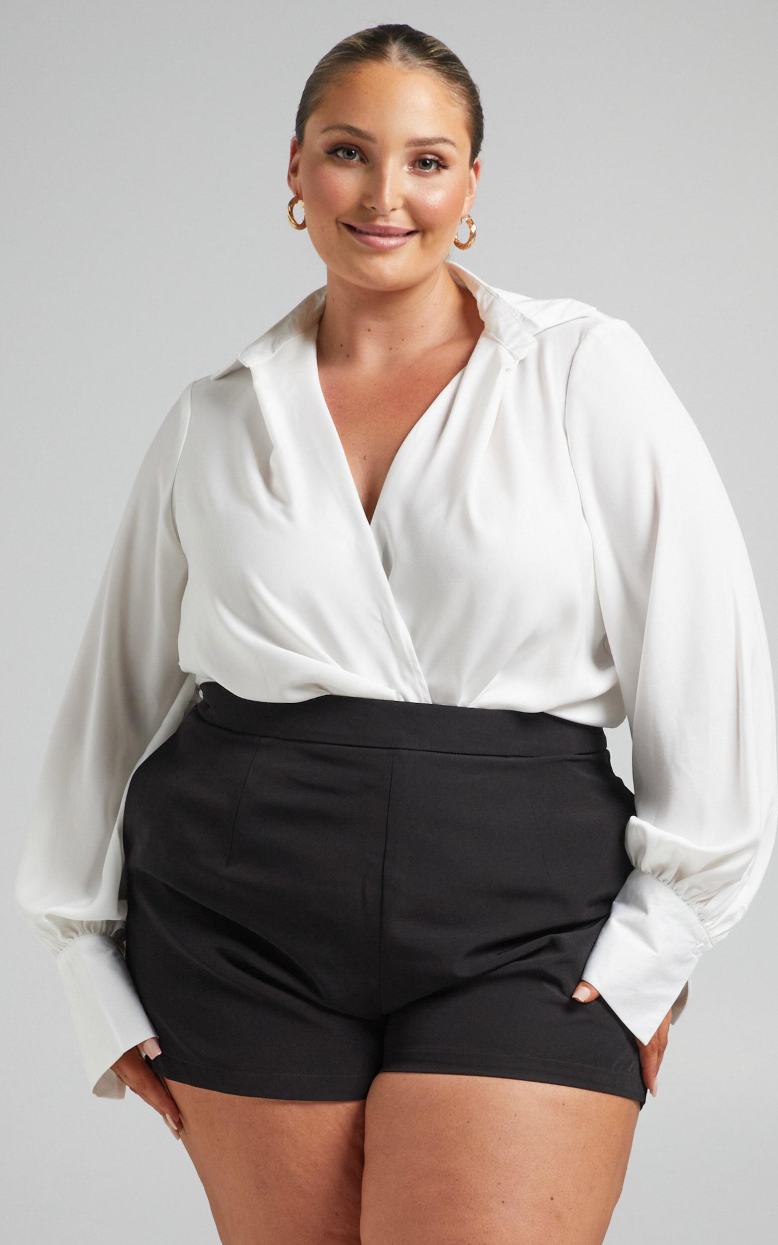 Along The Ride Mini Shorts - Tailored Shorts in Black Product Image