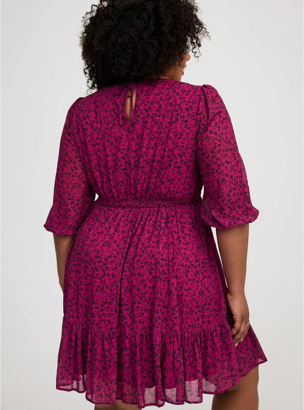 Mini Chiffon Tiered Babydoll Dress Product Image