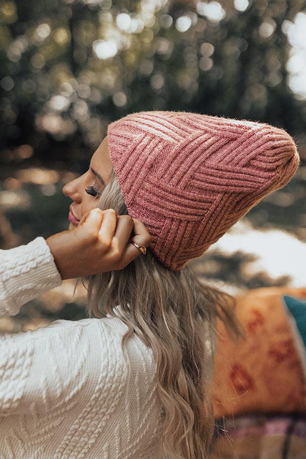 Upper East Side Views Beanie In Blush Product Image