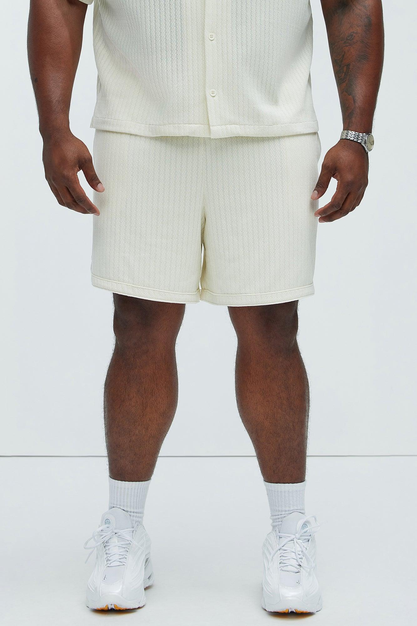 Easton Textured Shorts - Off White Product Image