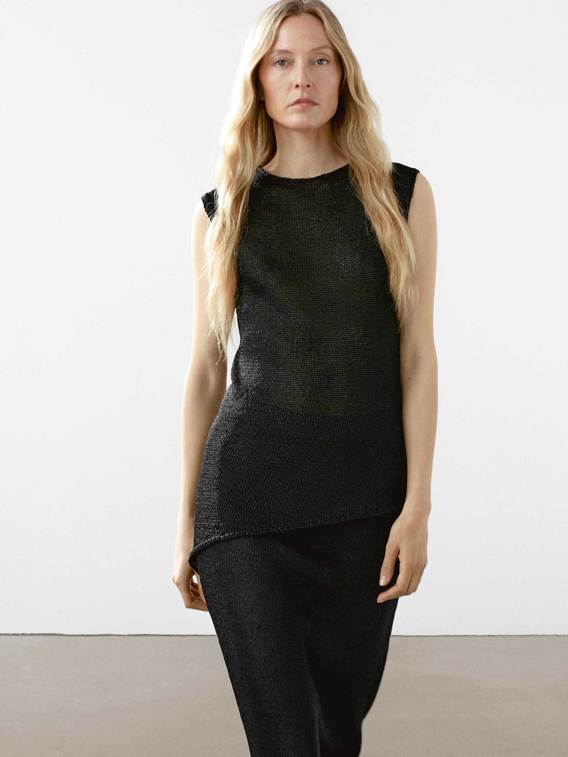 Asymmetric cutwork top Product Image