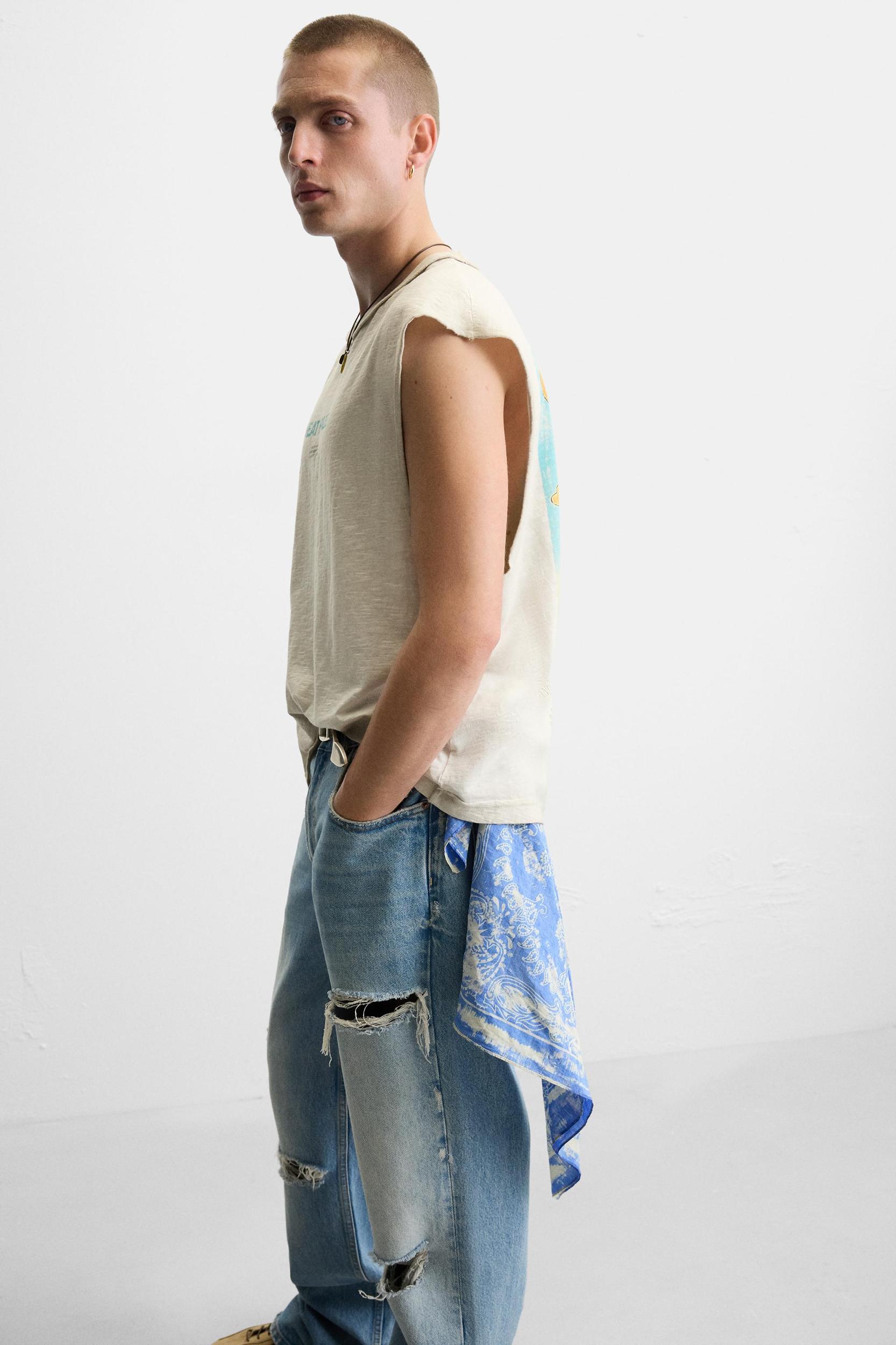 WASHED PRINT TANK TOP Product Image