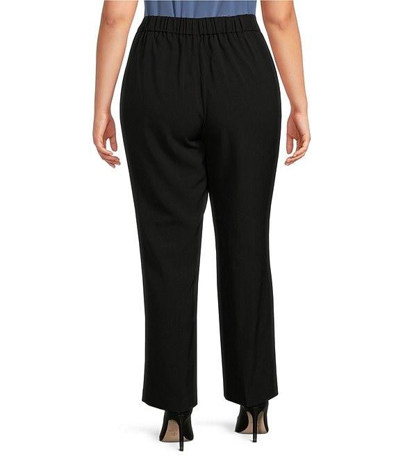 Kasper Plus Size Stretch Crepe Elastic Back Trouser Pants Product Image
