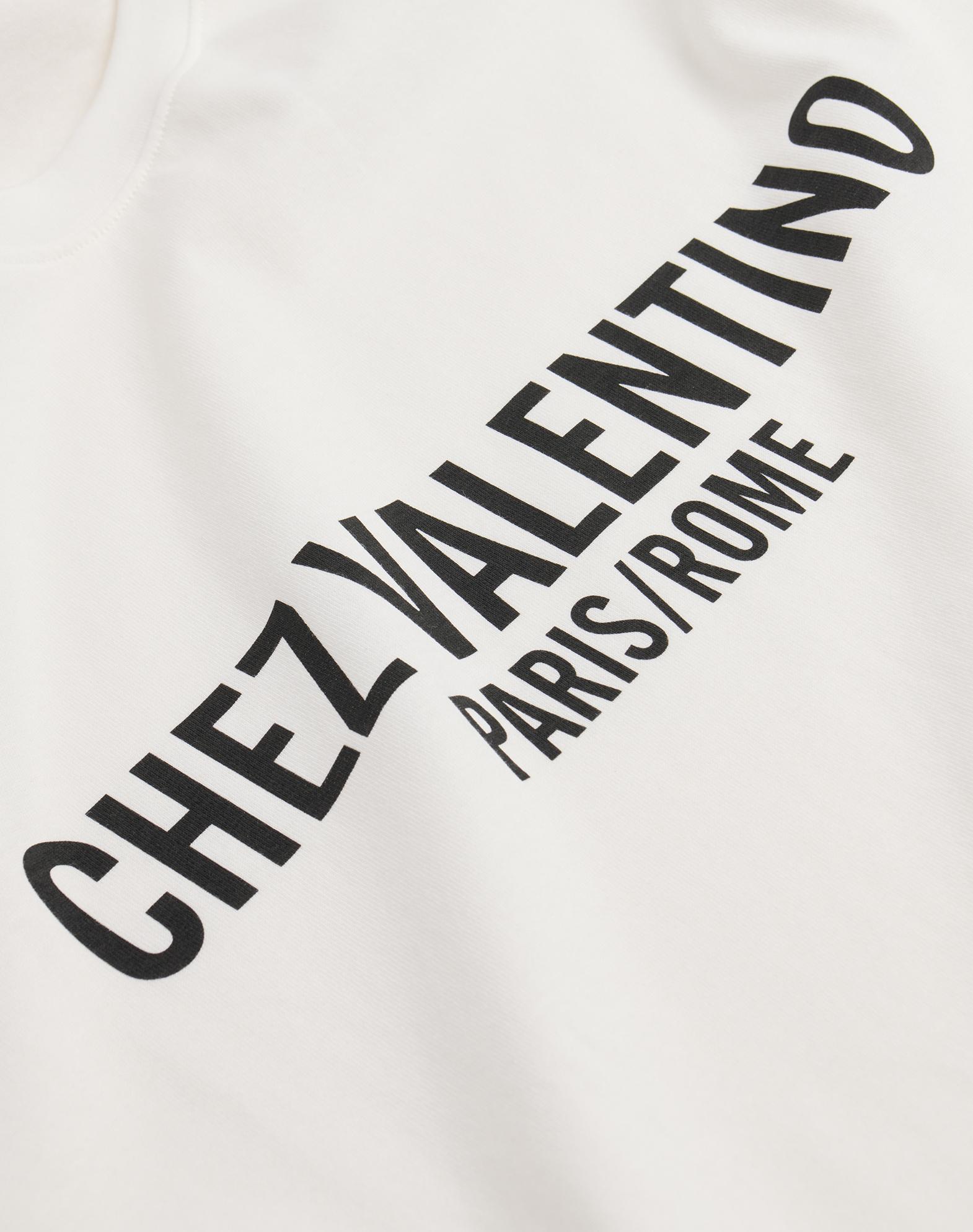 VALENTINO Cotton Crew Neck T-shirt With Graphic Print In White Product Image