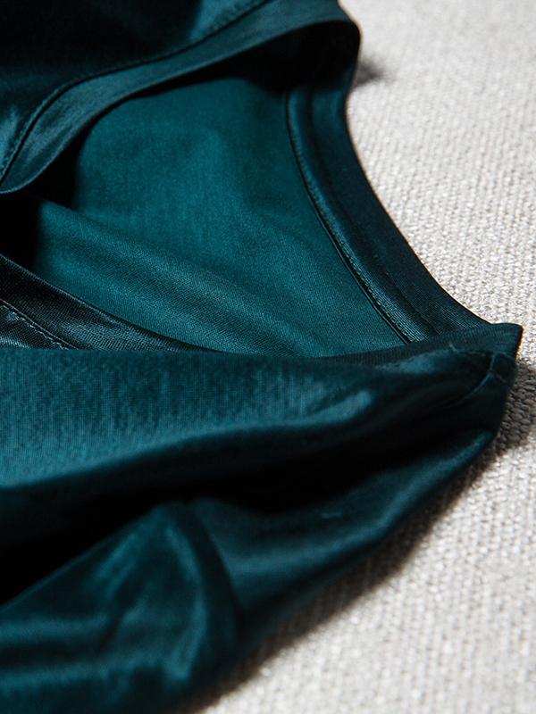 Loose Short Sleeves Shiny Solid Color Round-Neck T-Shirts Tops Product Image