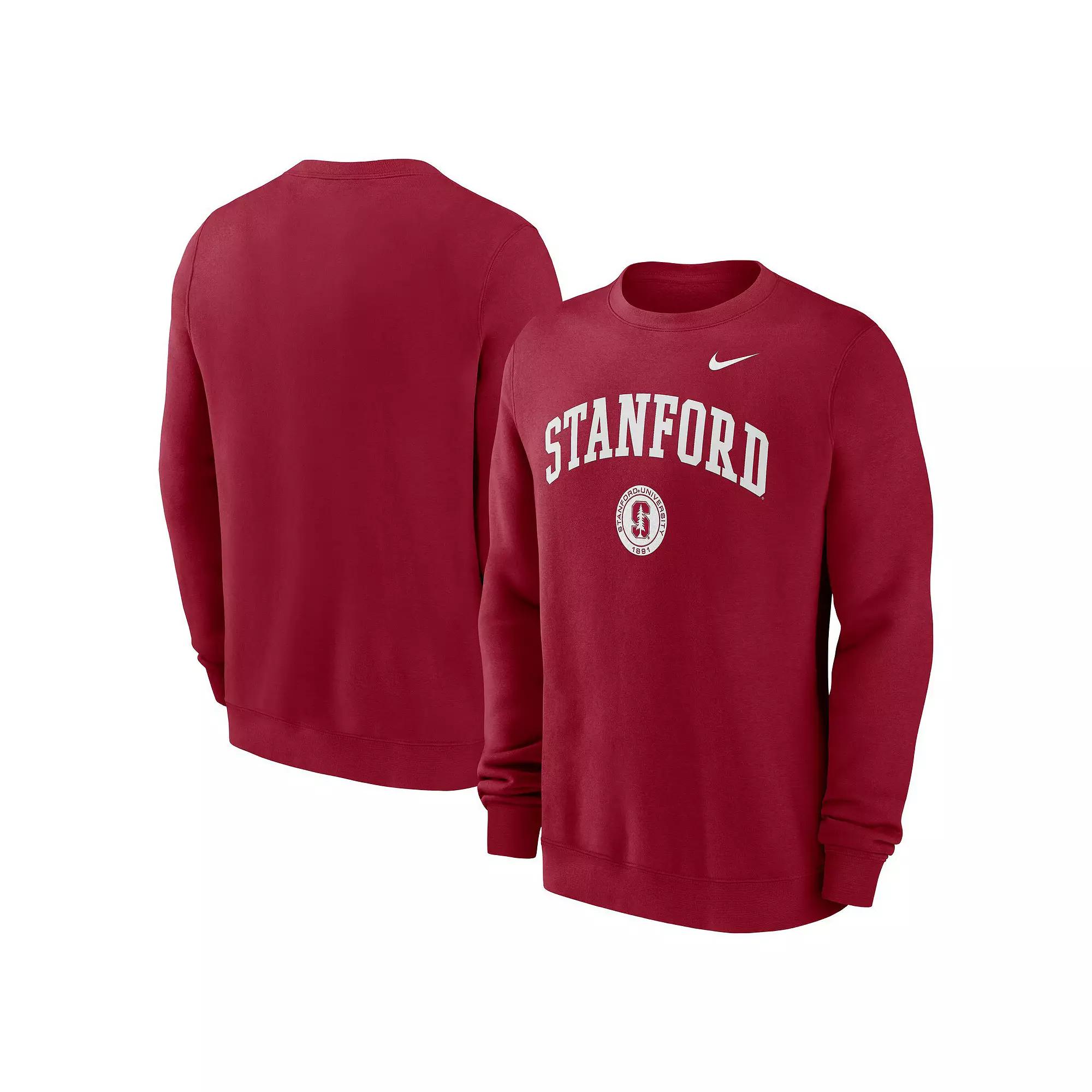 Men's Nike Cardinal Stanford Cardinal Arched Seal Pullover Sweatshirt,  Product Image
