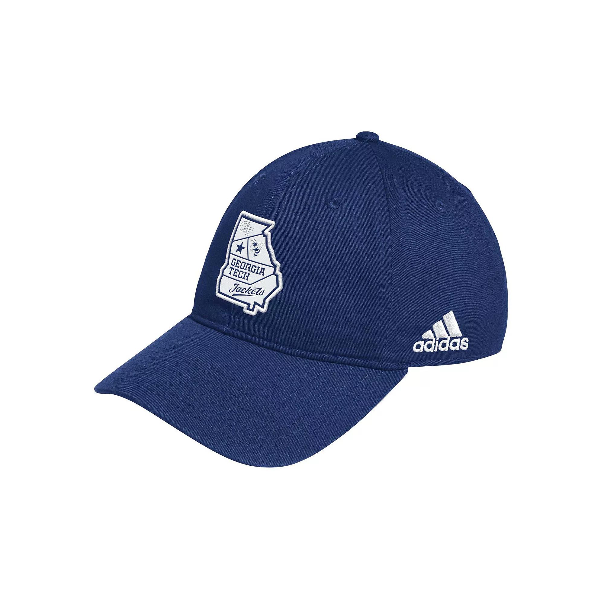 Men's adidas Navy Georgia Tech Yellow Jackets State Slouch Adjustable Hat, Nc2 Blue Product Image