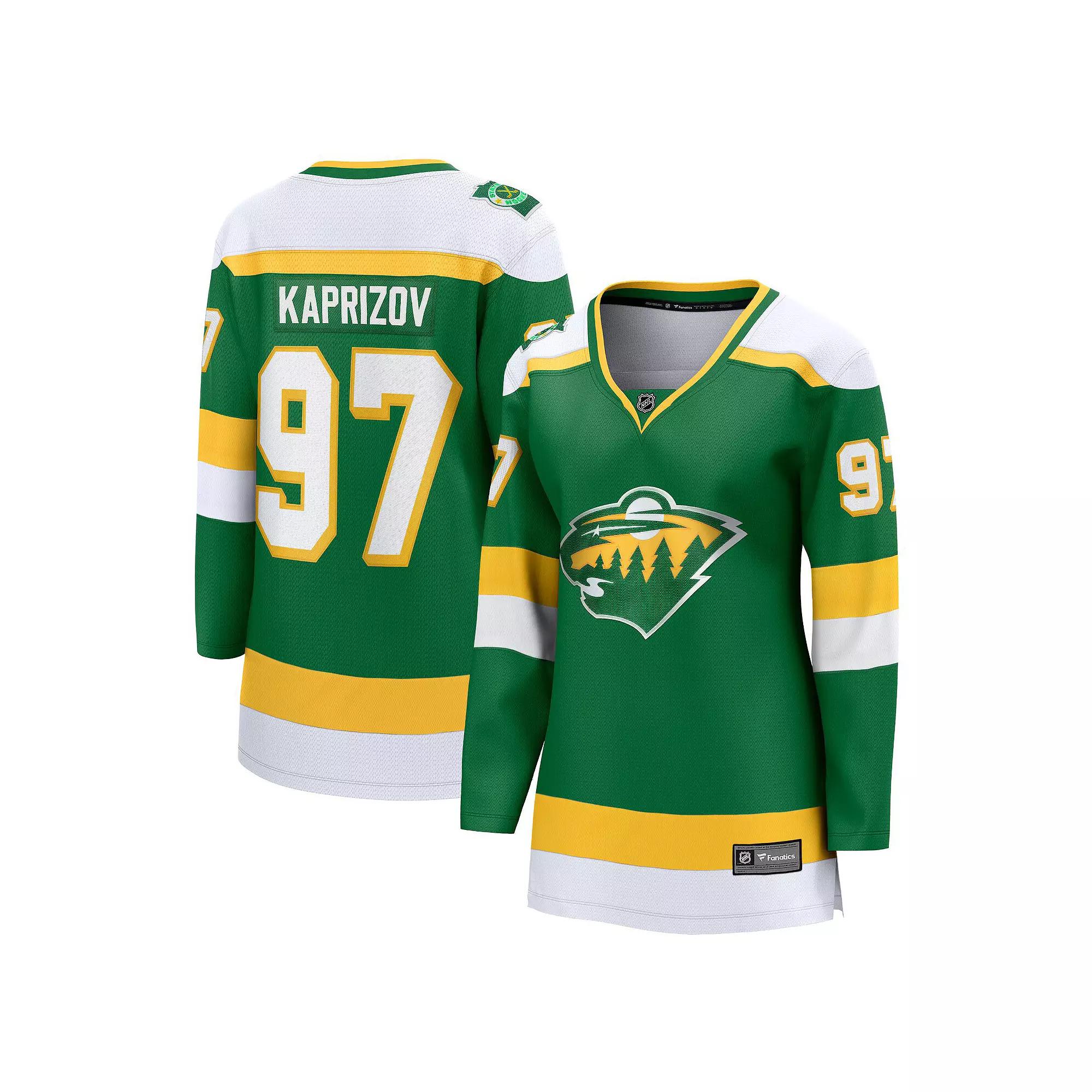 Women's Fanatics Branded Kirill Kaprizov Green Minnesota Wild 2023/24 Alternate Premier Breakaway Player Jersey, Size: 4XL Product Image