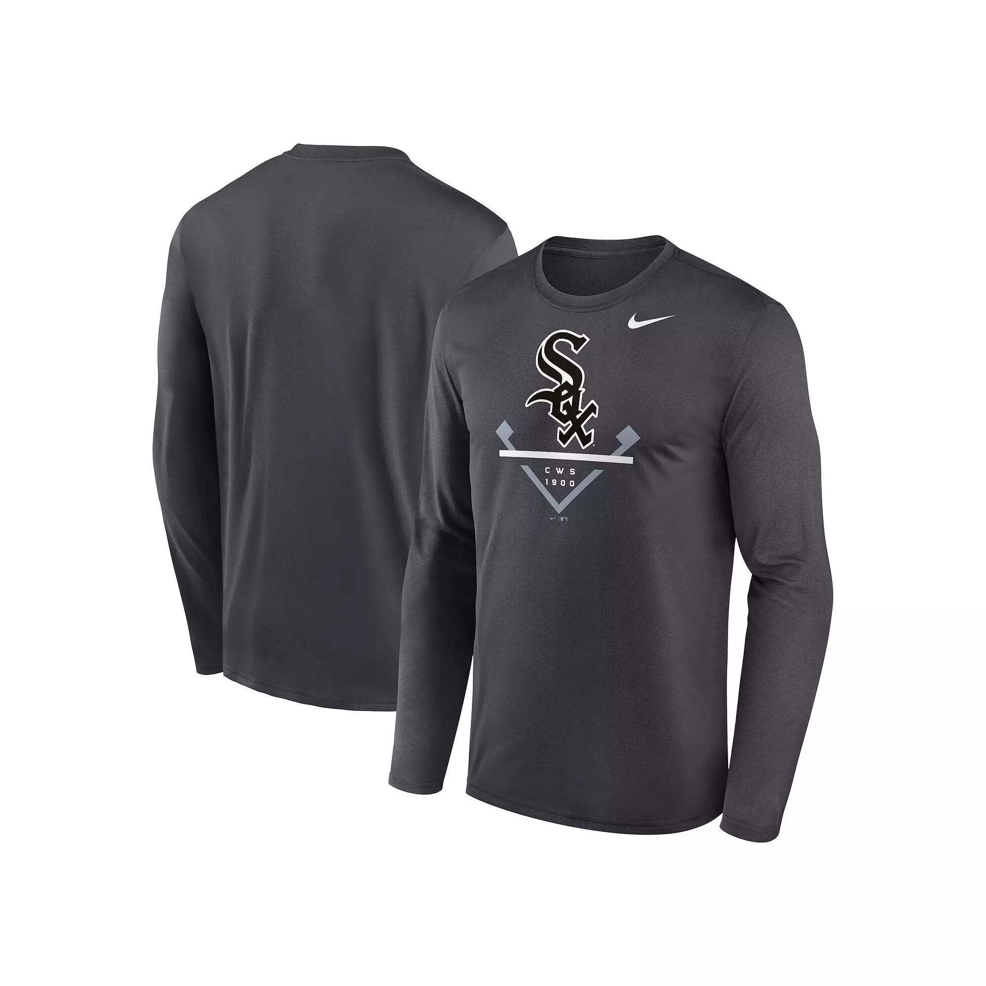 Men's Nike Anthracite Chicago White Sox Icon Legend Performance Long Sleeve T-Shirt,  Product Image