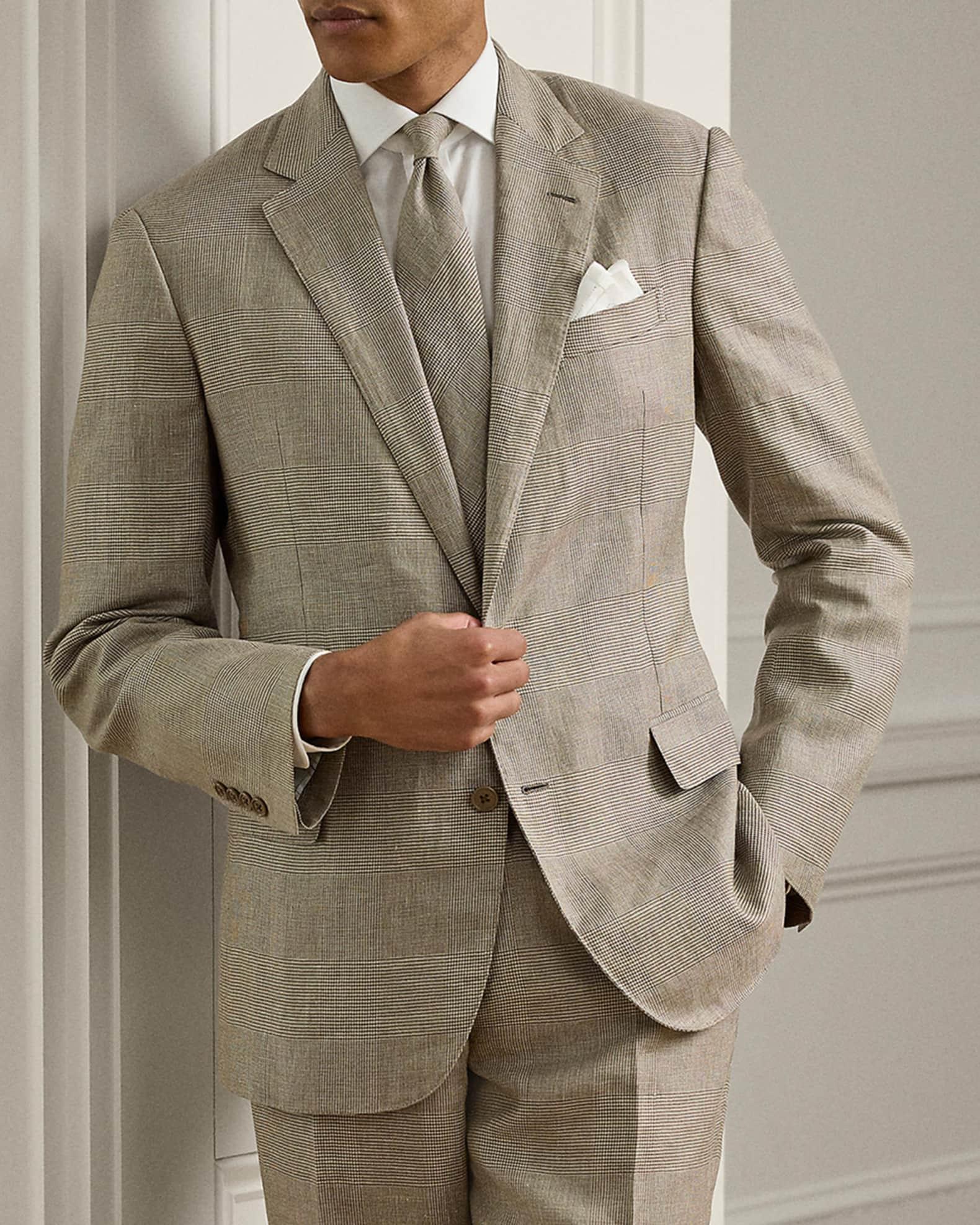 Men's Kent Glen Plaid Linen and Mulberry Silk Sport Coat Product Image