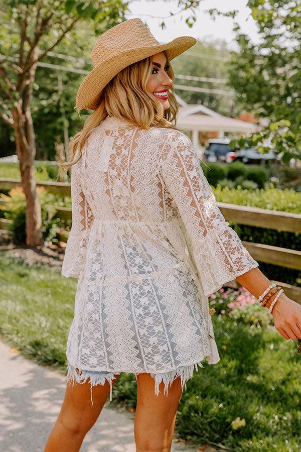 Resort Fling Embellish Lace Top Product Image