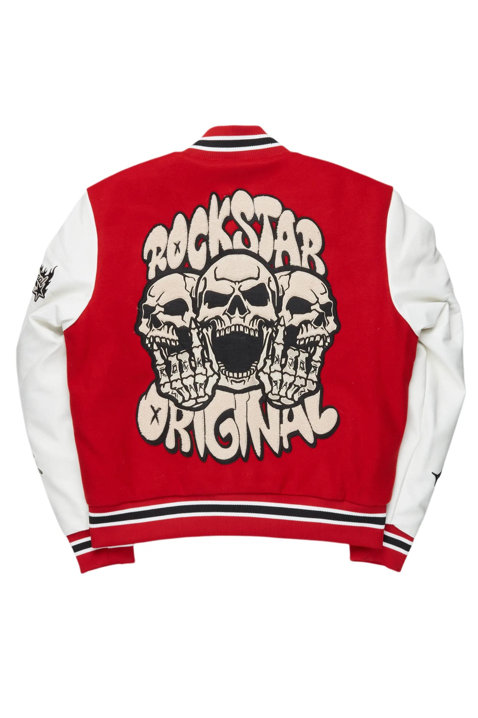 Rune Red Varsity Jacket Male Product Image