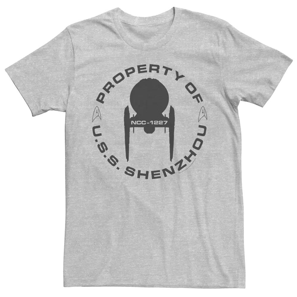 Men's Star Trek Discovery Property of U.S.S. Shenzhou Graphic Tee, Size: XXL, Athletic Grey Product Image