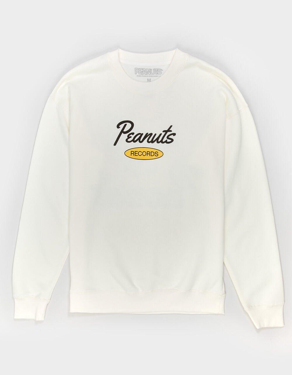 PEANUTS Records Mens Crewneck Sweatshirt - CREAM Product Image