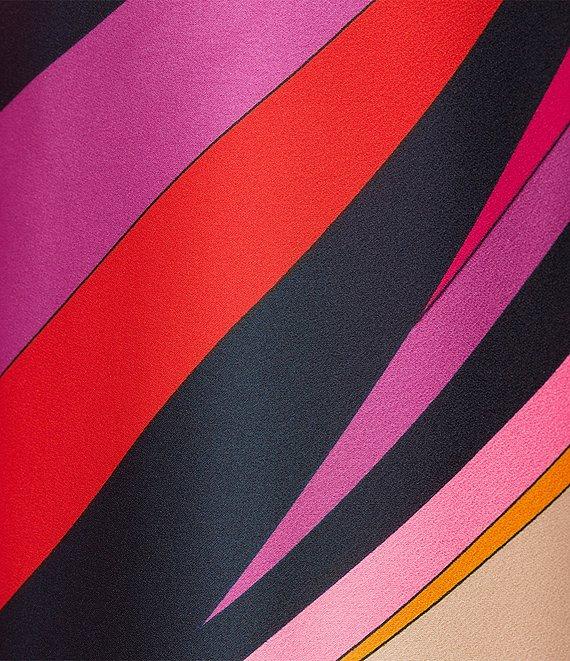 Trina Turk Long Weekend Flat Front Wide Leg Placed Abstract Print Full Length Coordinating Pants Product Image