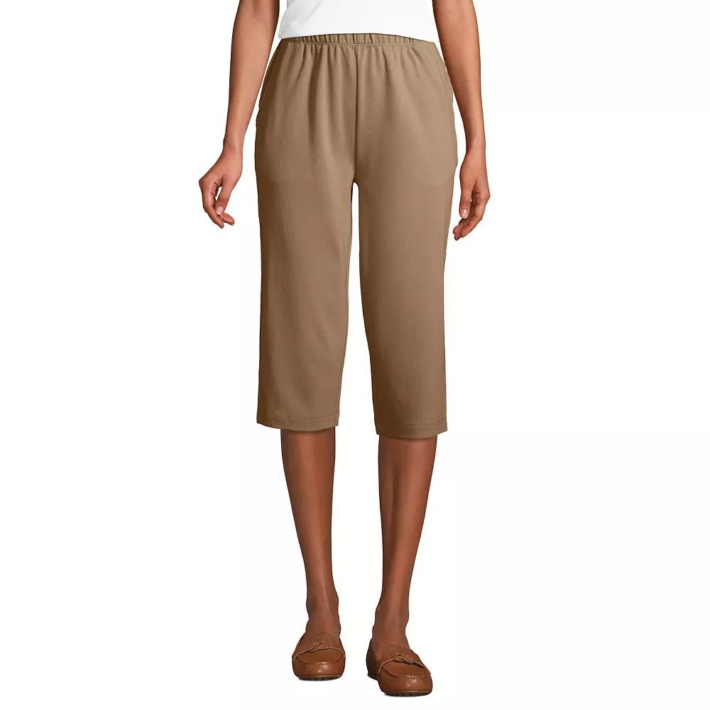 Women's Lands' End Sport High Waist Pull-On Capri Pants,  Product Image