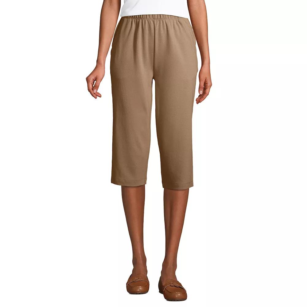 Women's Lands' End Sport High Waist Pull-On Capri Pants,  Product Image