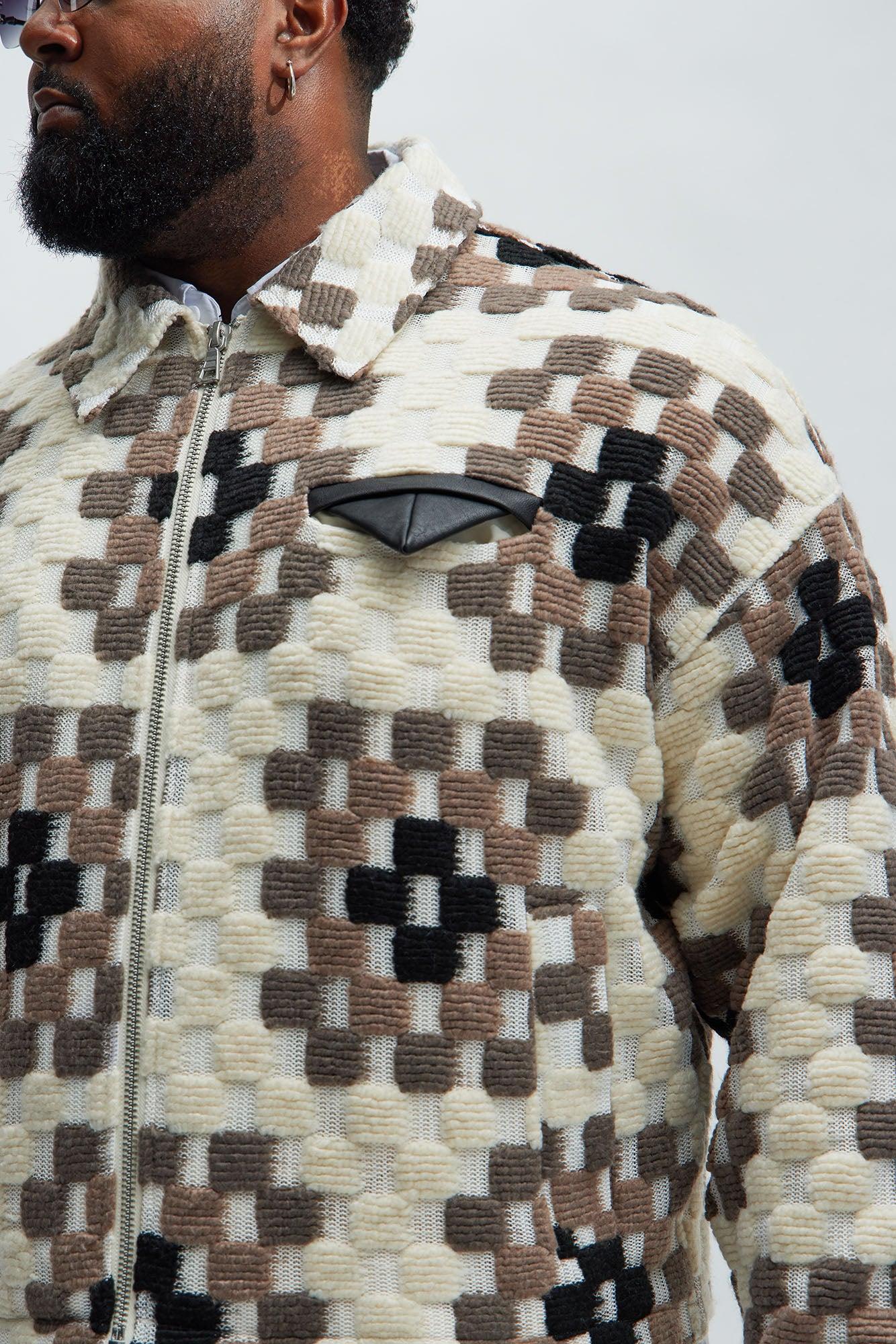 Gaston Jacquard Cropped Jacket - Brown/combo Product Image