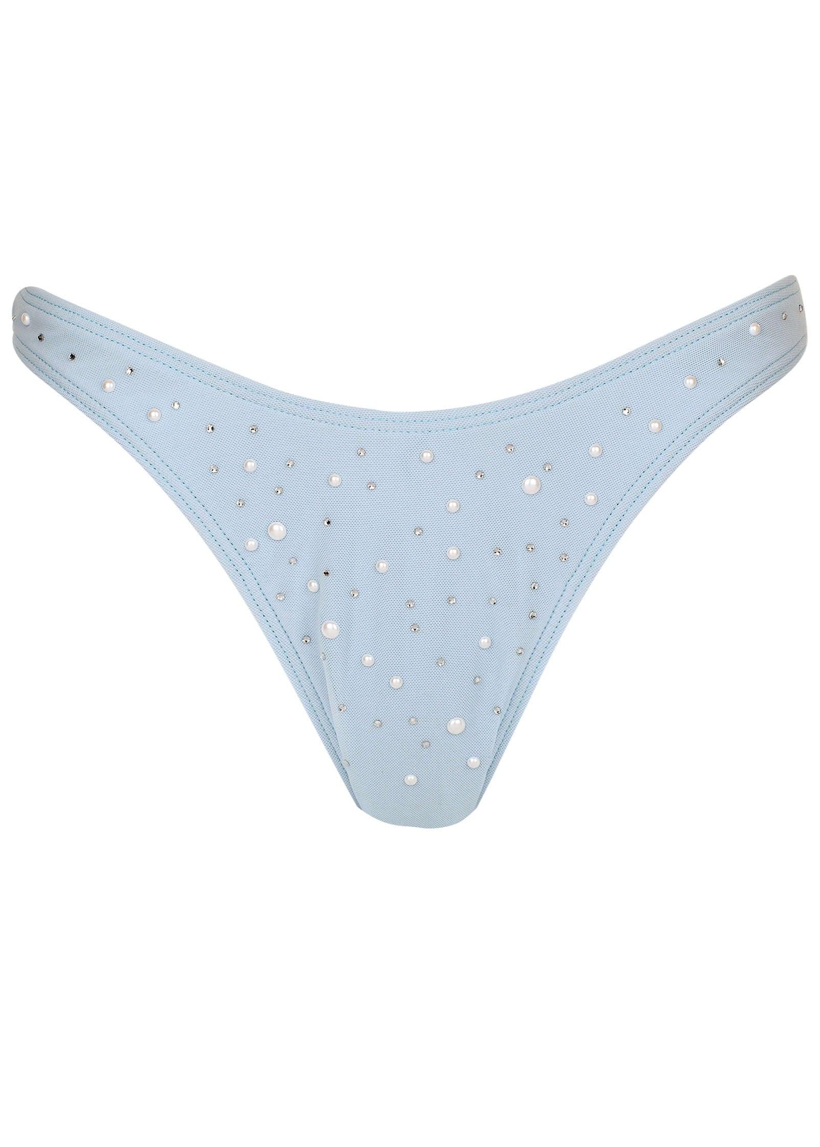 Embellished Malibu Cheeky Bottom - Light Blue Product Image