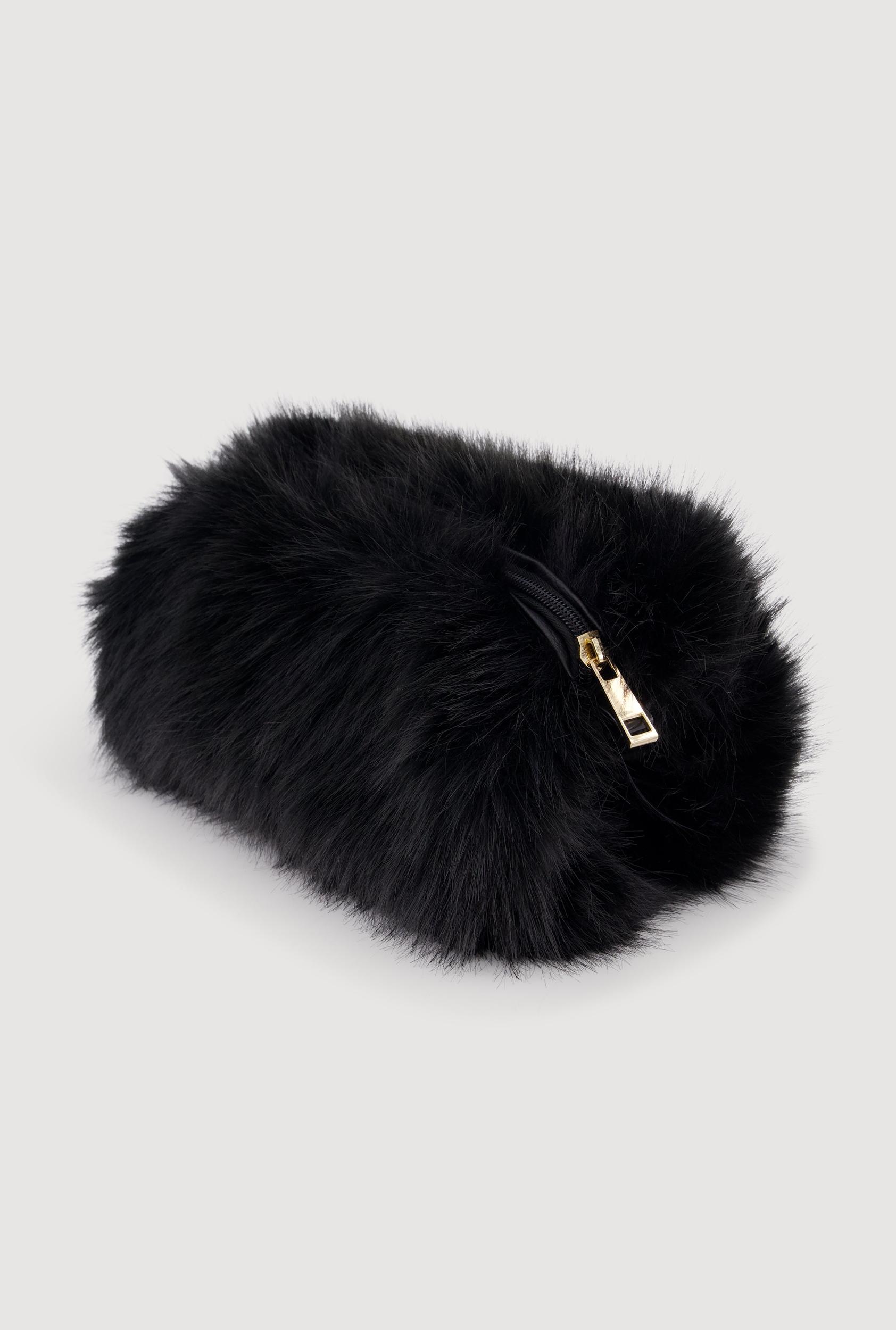 Faux Fur Hand Muff Convertible Clutch Bag Female Product Image
