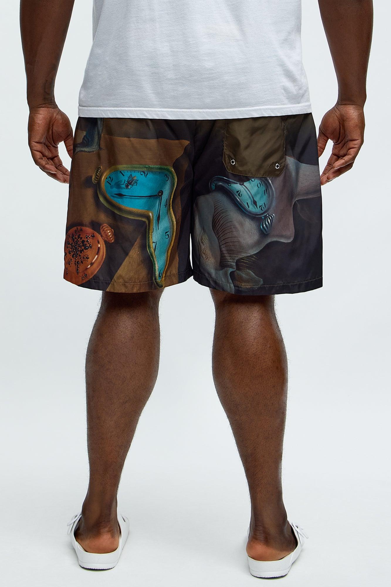 Salvador Dali Memory Printed Swim Trunk - Multi Color Product Image