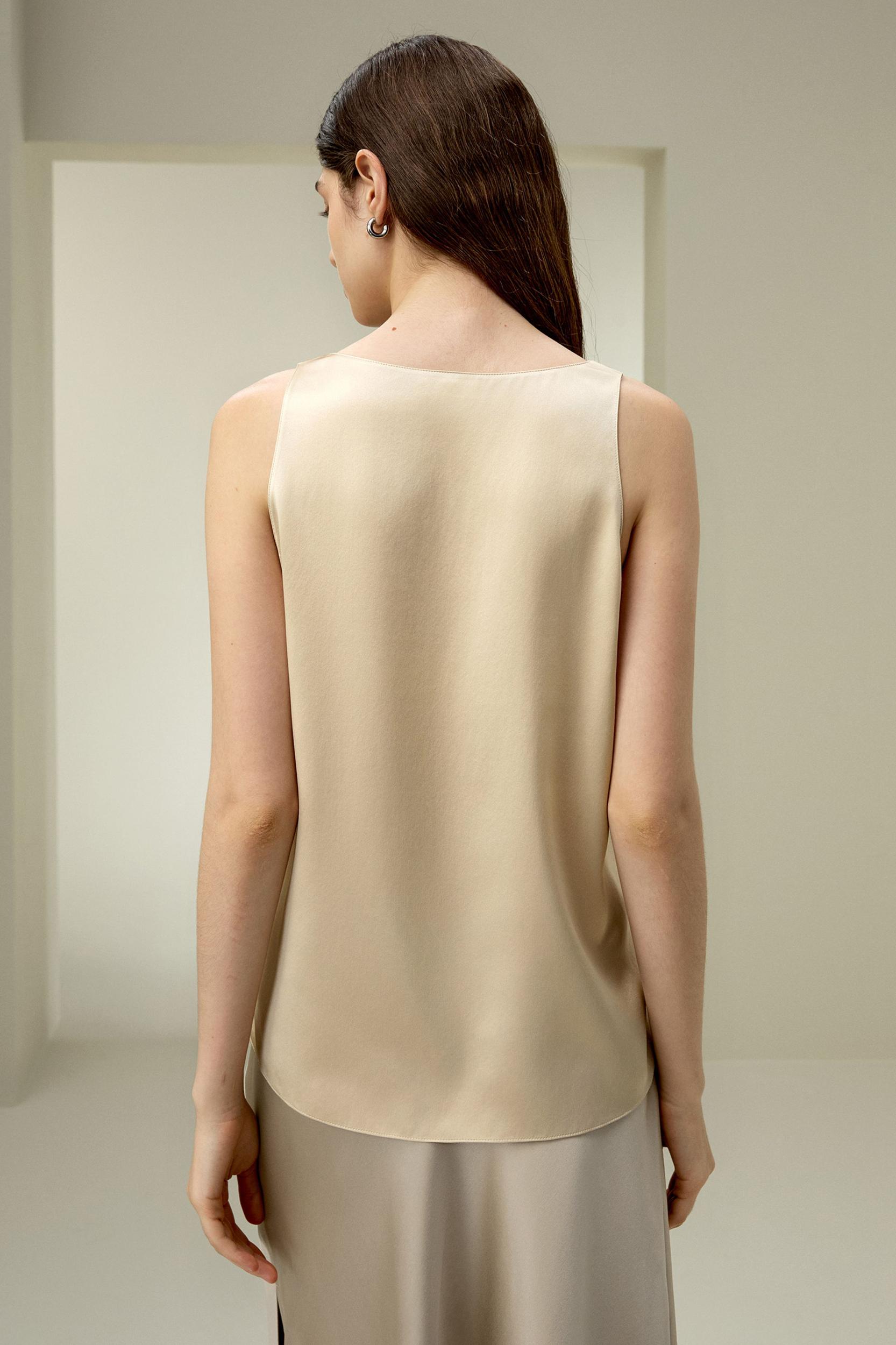LILYSILK Silk Tank - Womens - Natural White Pure Silk - Cool A-Line Camisole XL Product Image