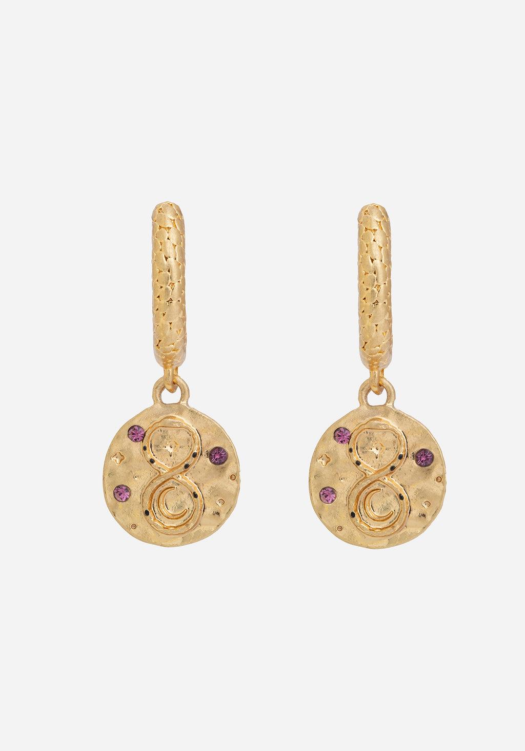 Hermia Foxglove Hoop Earrings Product Image